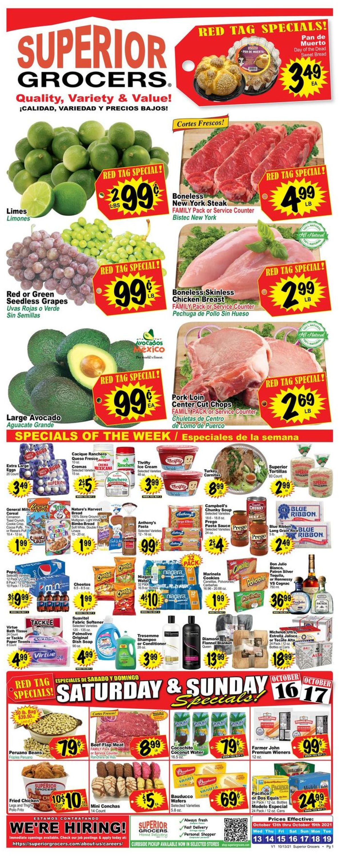 Catalogue Superior Grocers from 10/13/2021