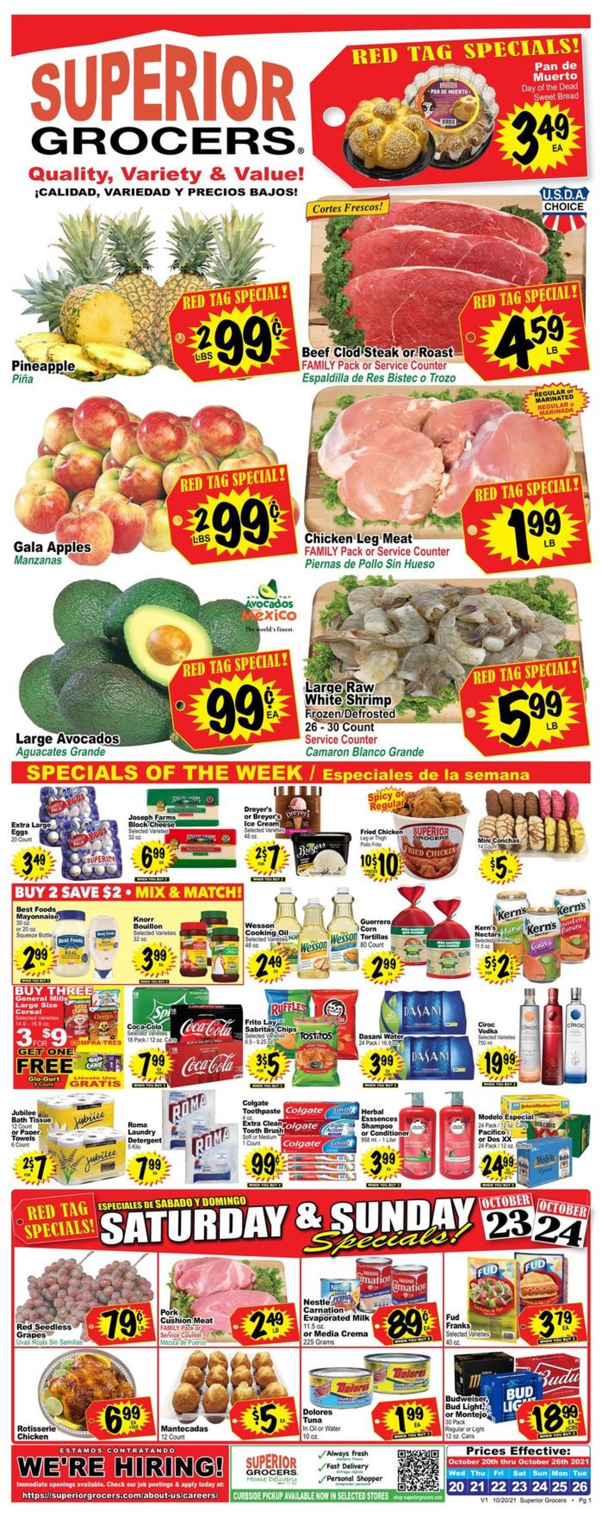 Catalogue Superior Grocers from 10/20/2021