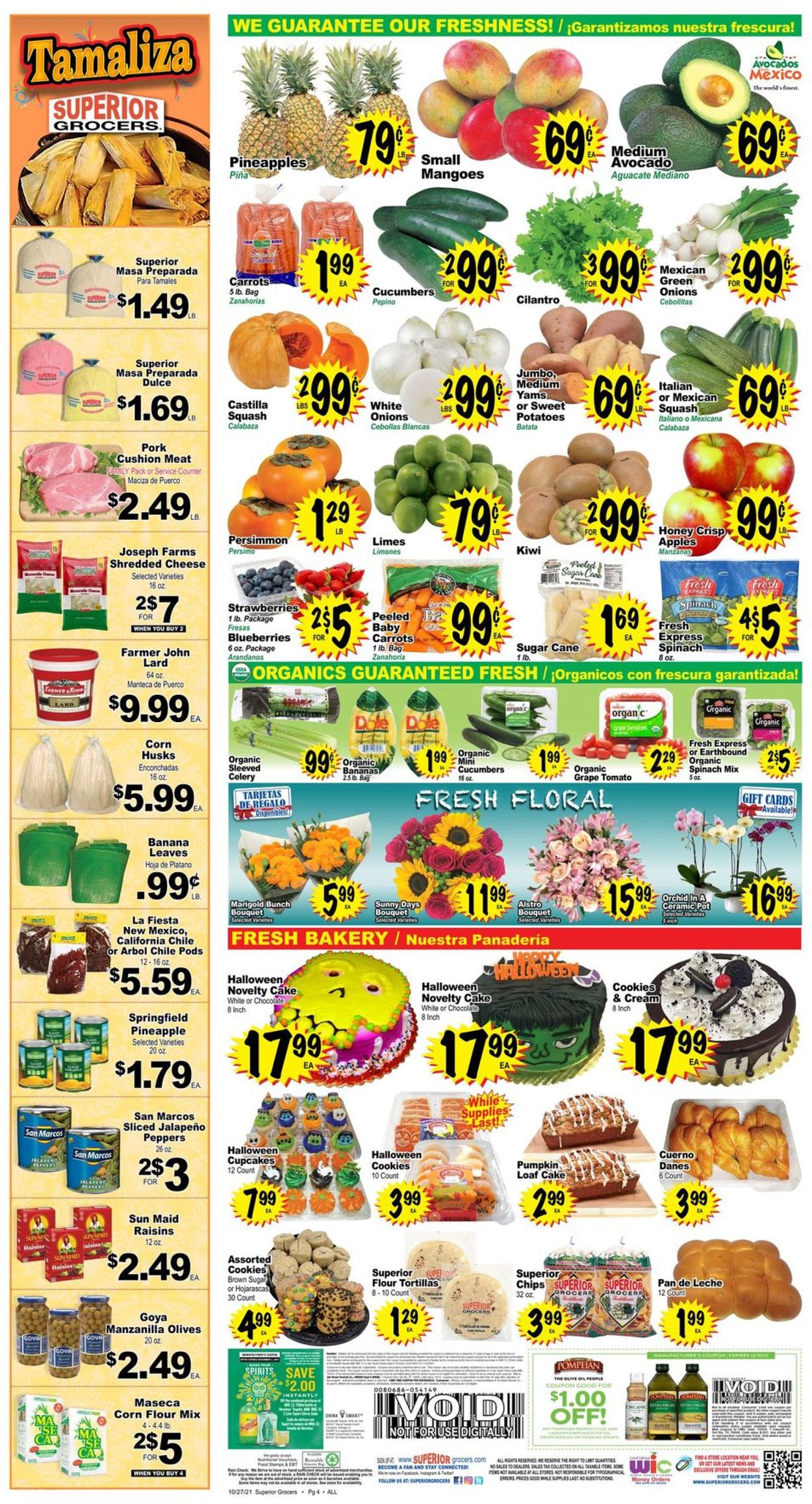 Catalogue Superior Grocers HALLOWEEN 2021 from 10/27/2021