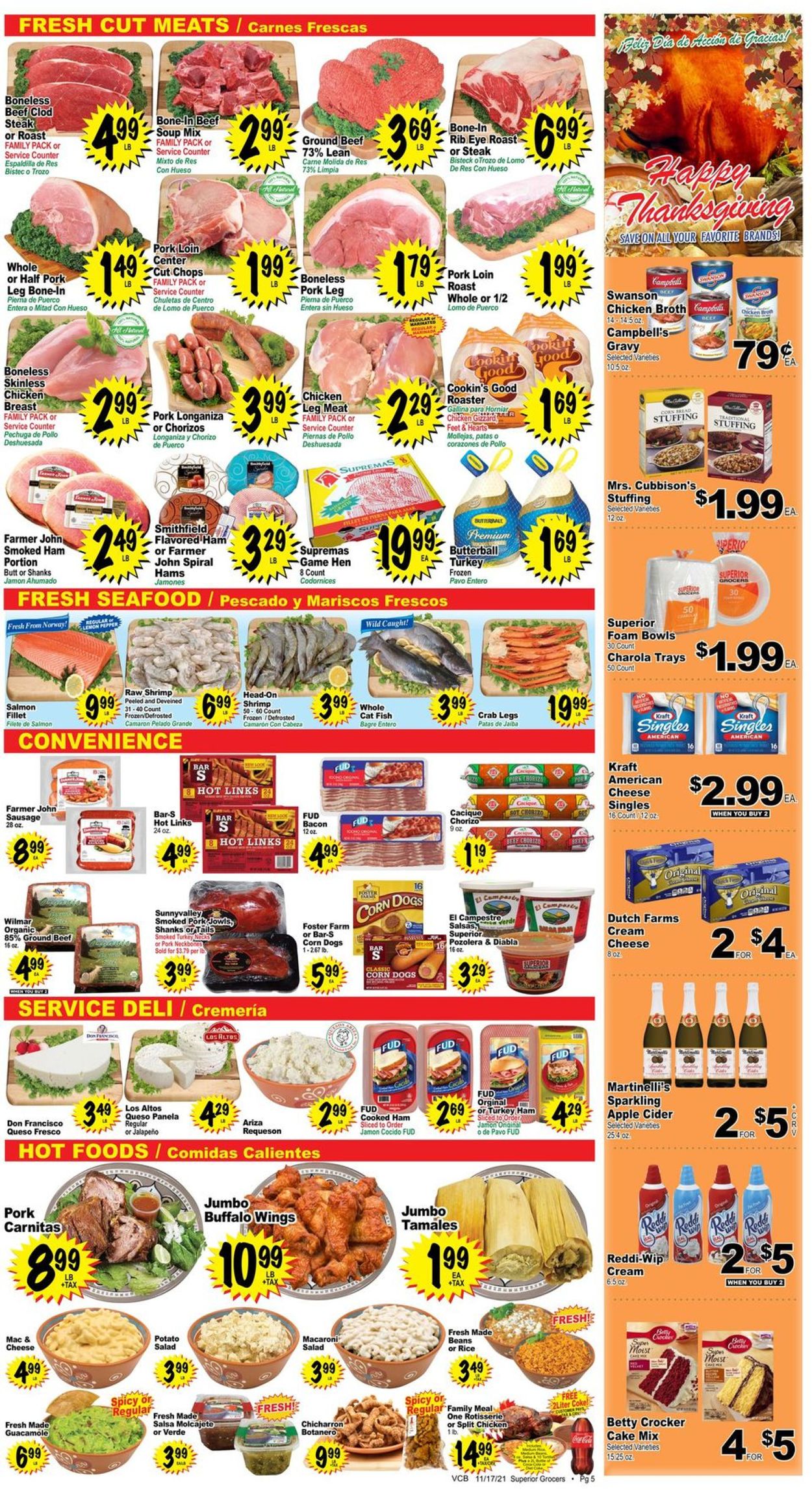 Catalogue Superior Grocers HOLIDAY 2021 from 11/17/2021