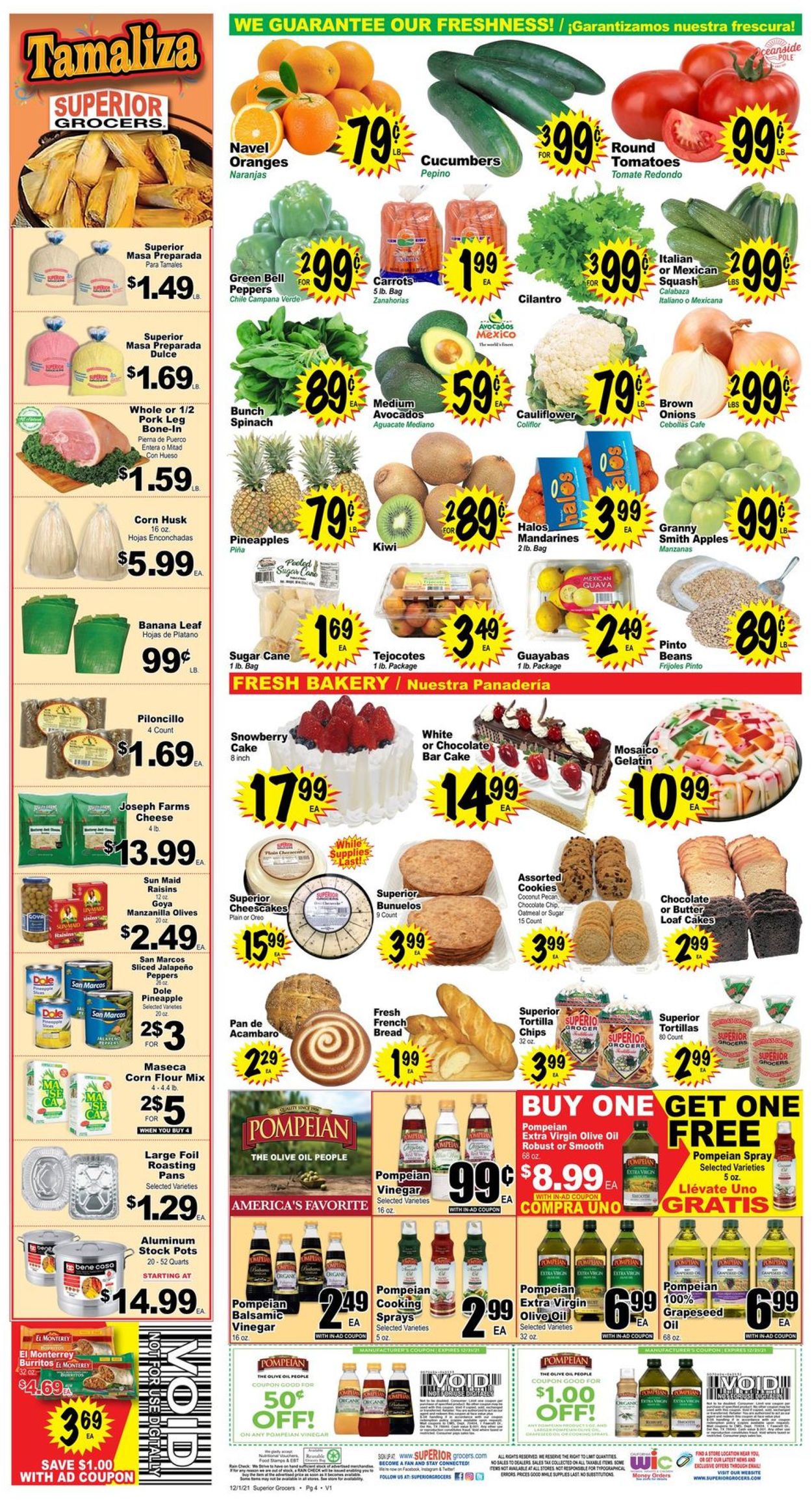 Catalogue Superior Grocers from 12/01/2021