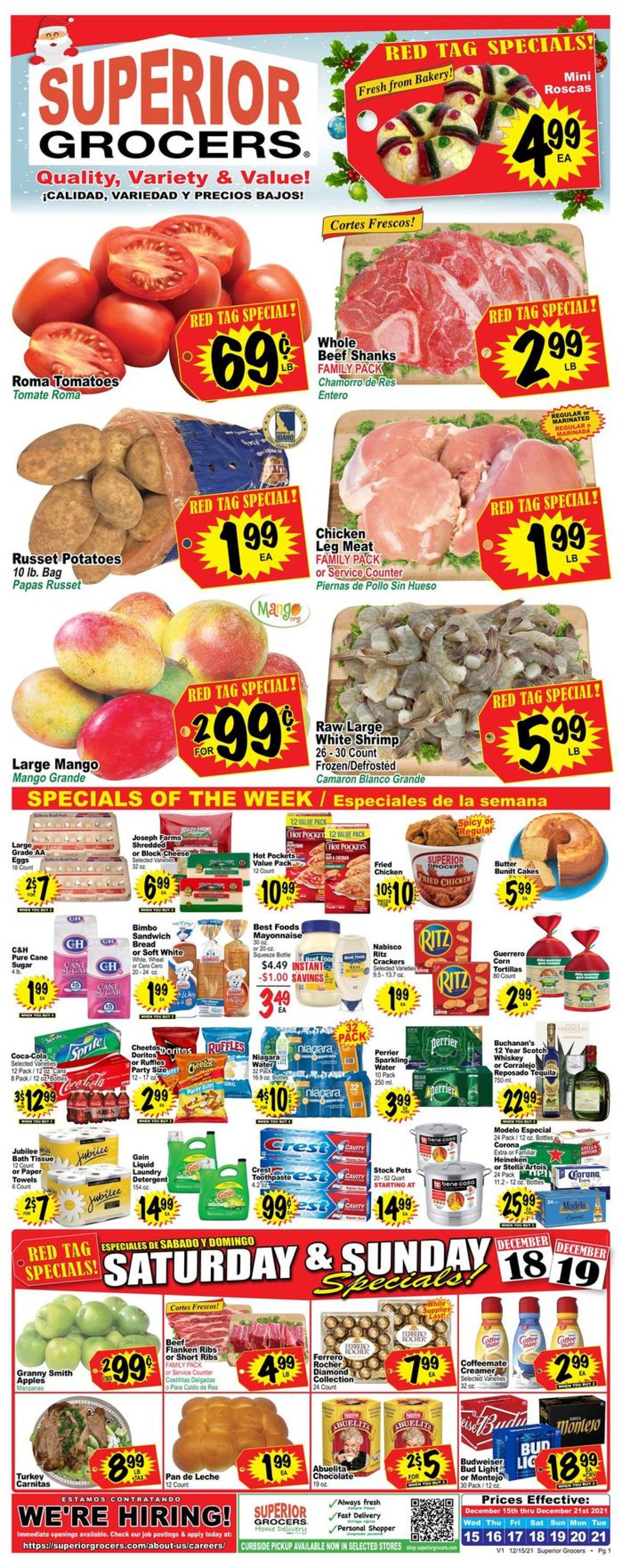 Catalogue Superior Grocers HOLIDAYS 2021 from 12/15/2021
