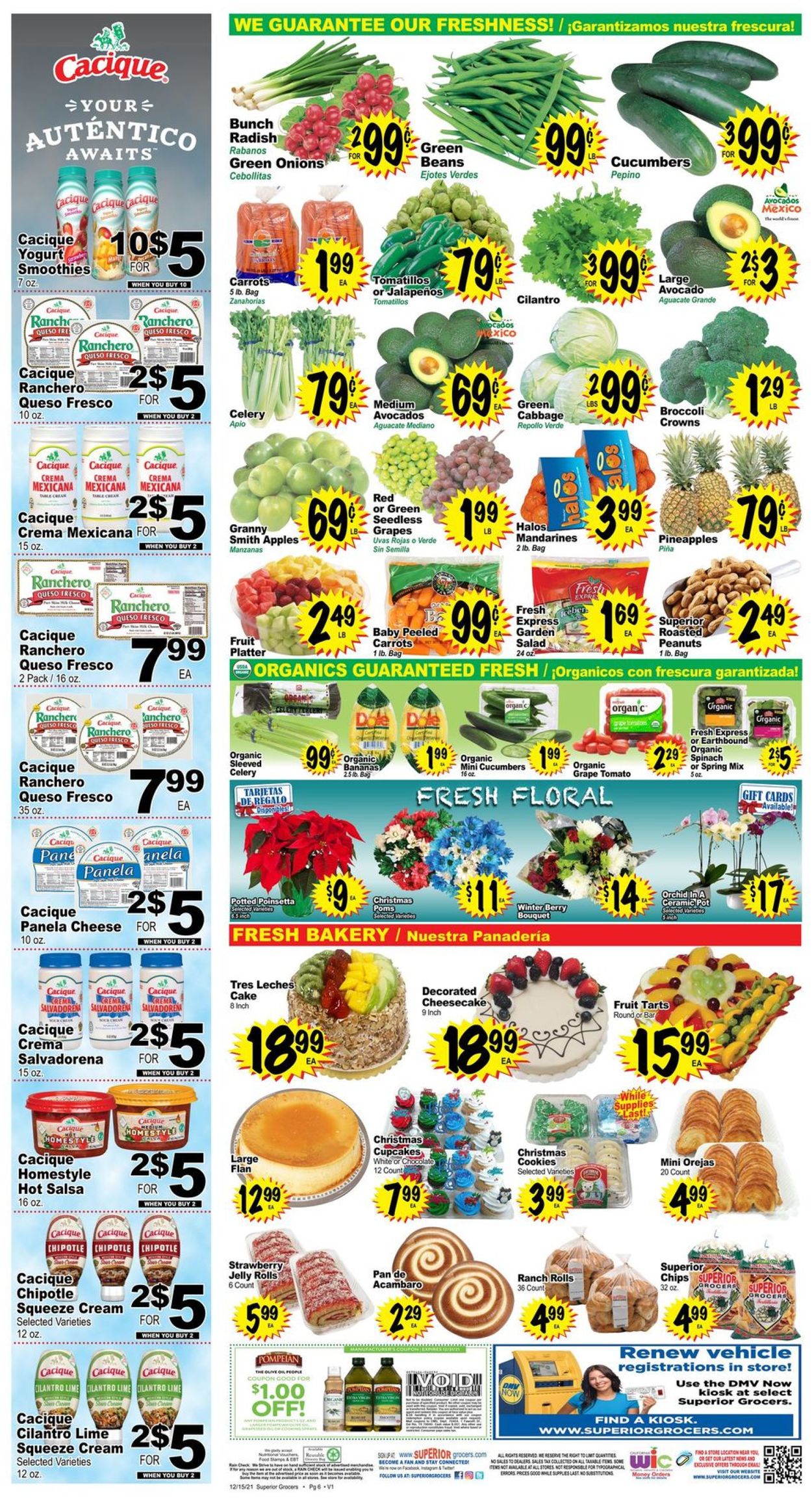 Catalogue Superior Grocers HOLIDAYS 2021 from 12/15/2021