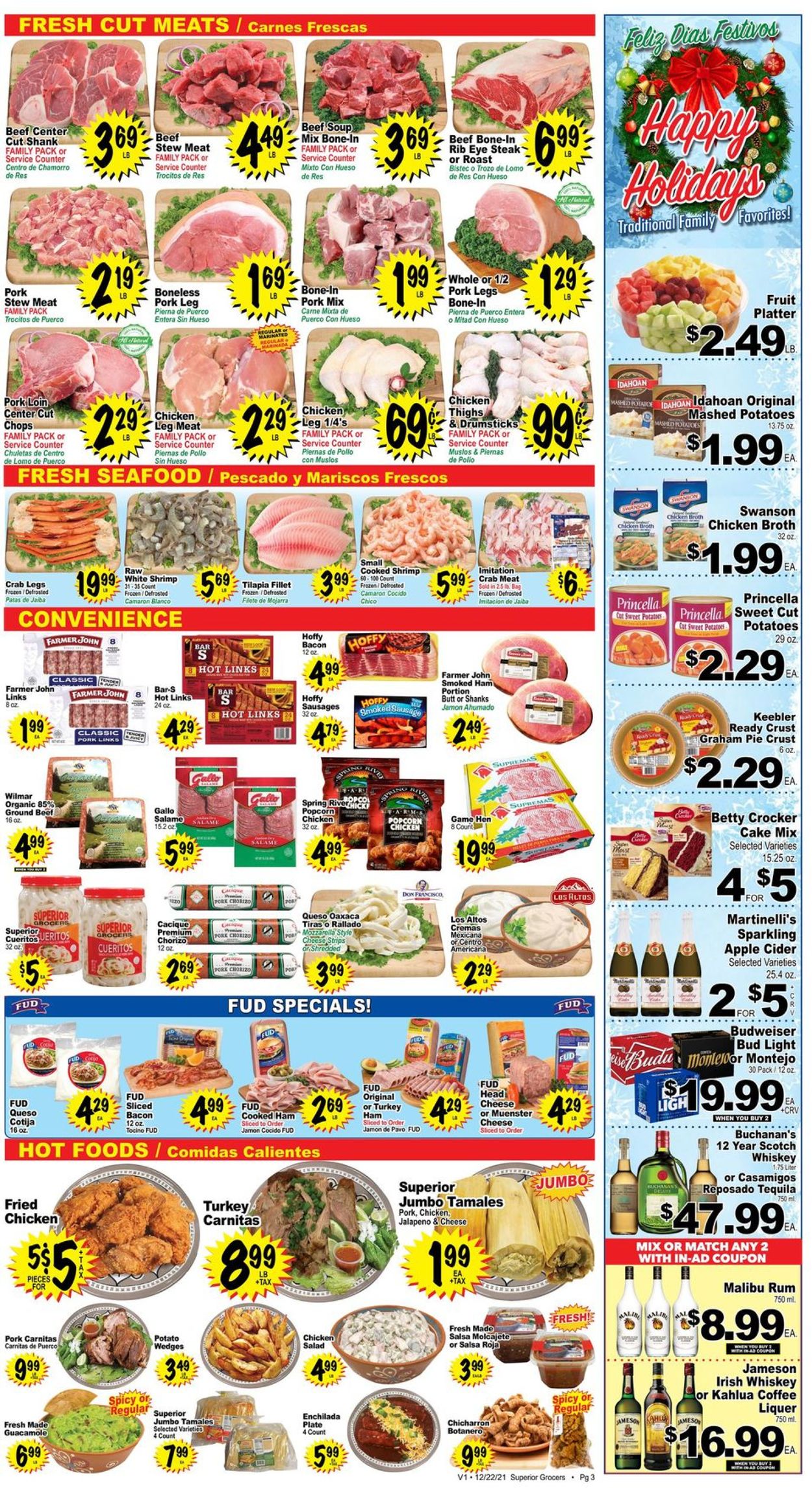 Catalogue Superior Grocers CHRISTMAS 2021 from 12/22/2021