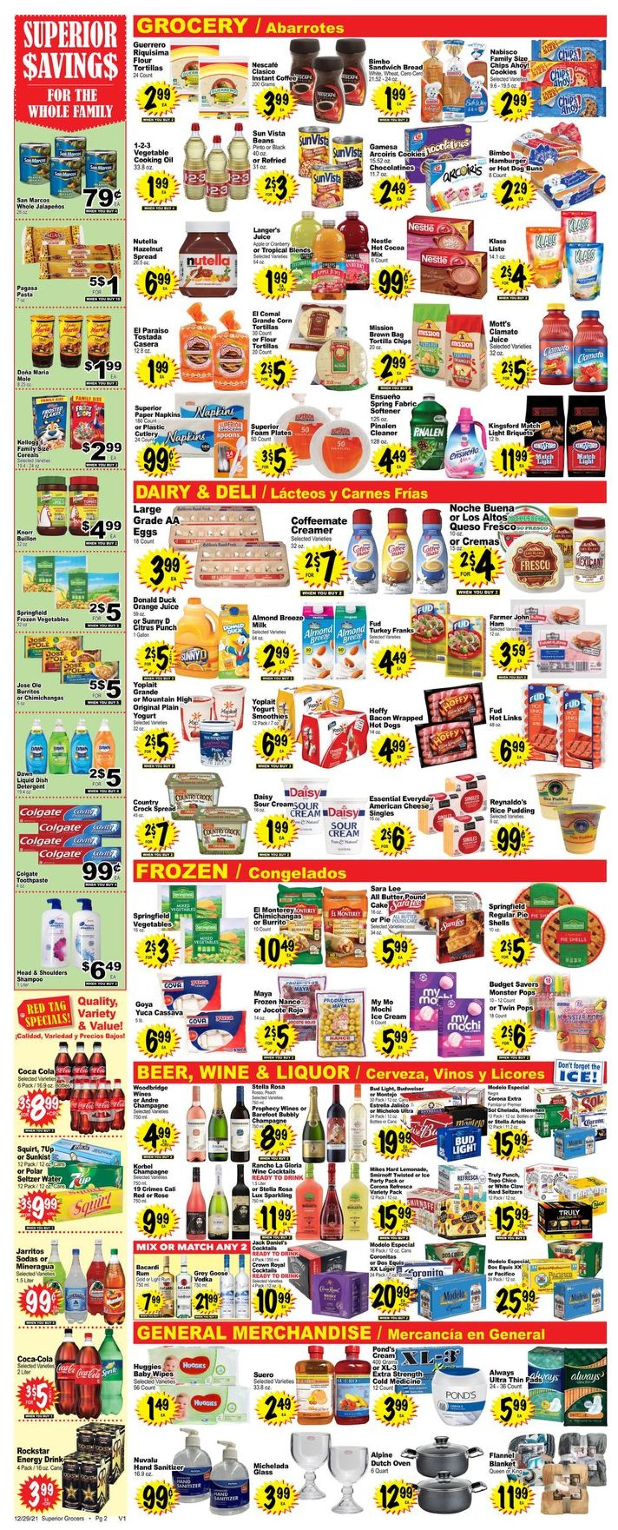 Catalogue Superior Grocers from 12/29/2021