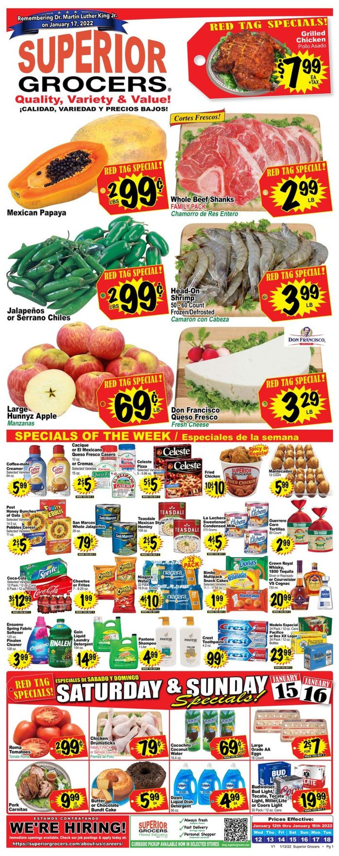 Catalogue Superior Grocers from 01/12/2022