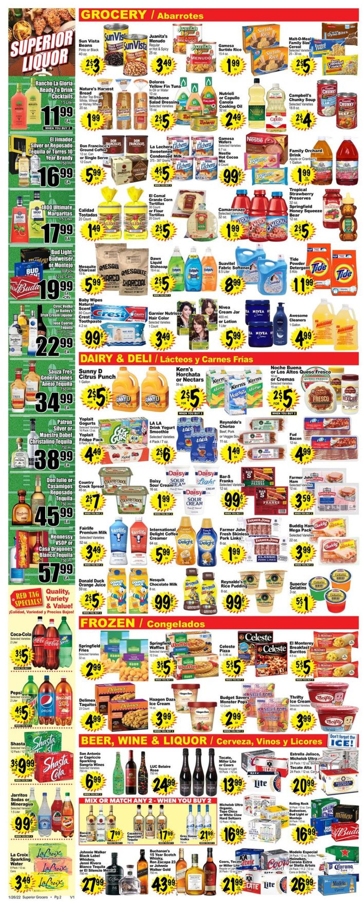 Catalogue Superior Grocers from 01/26/2022