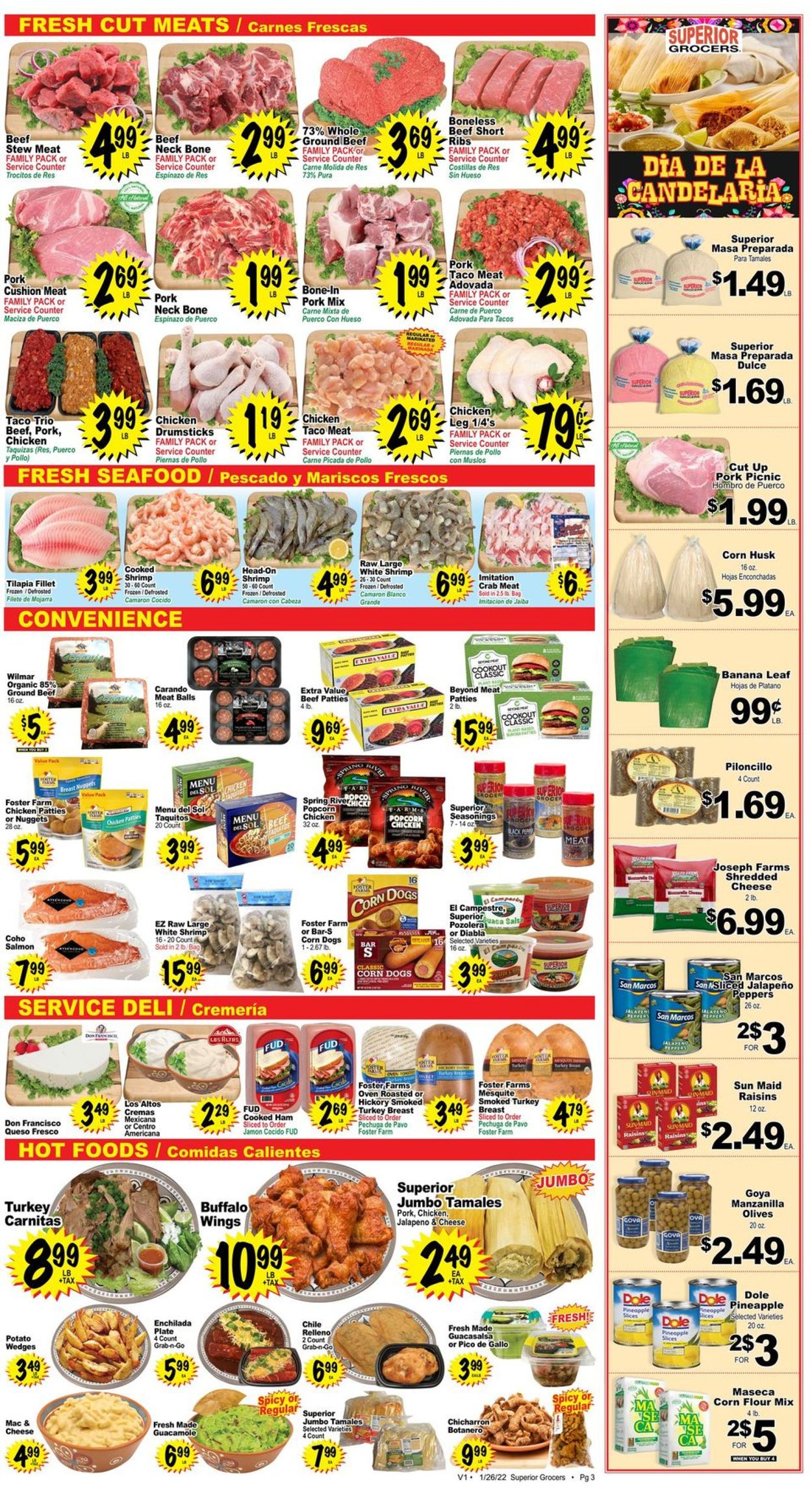 Catalogue Superior Grocers from 01/26/2022