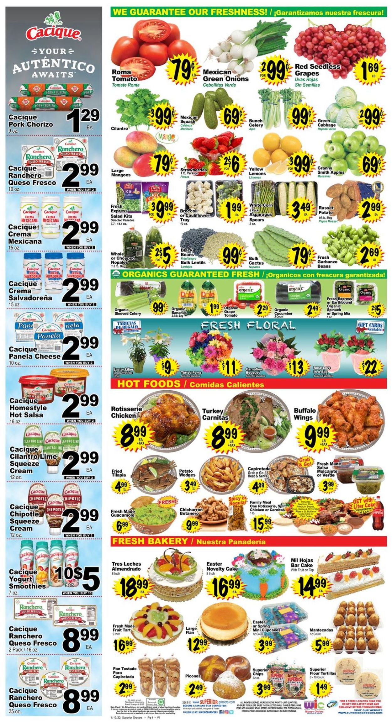Catalogue Superior Grocers EASTER 2022 from 04/13/2022