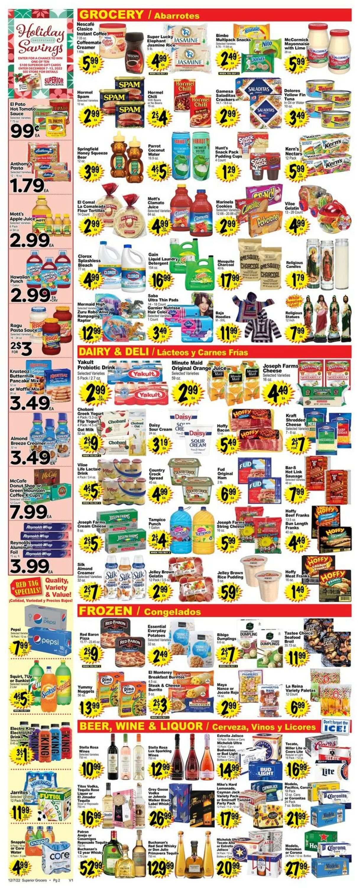 Catalogue Superior Grocers from 12/07/2022