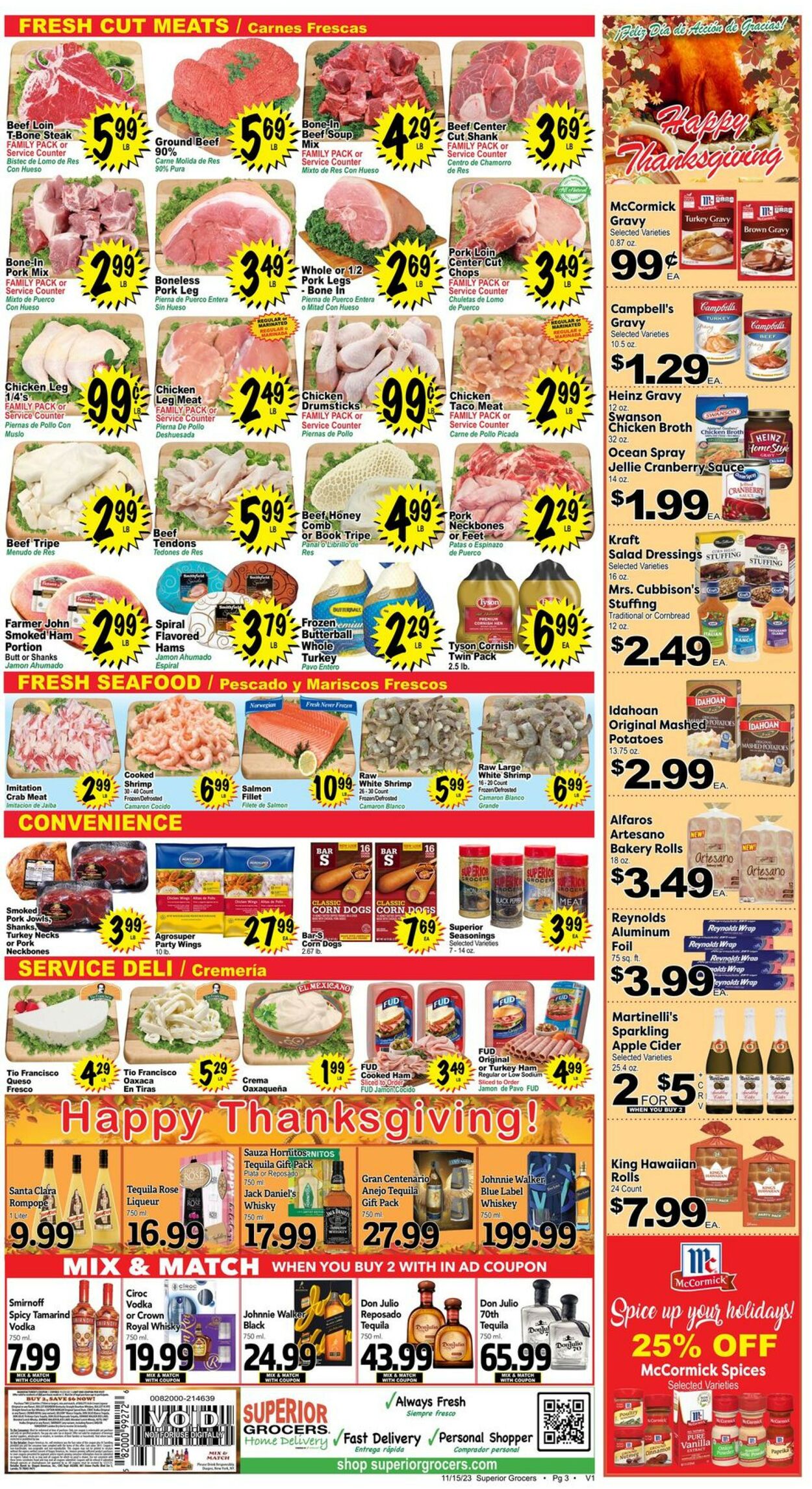 Catalogue Superior Grocers from 11/15/2023