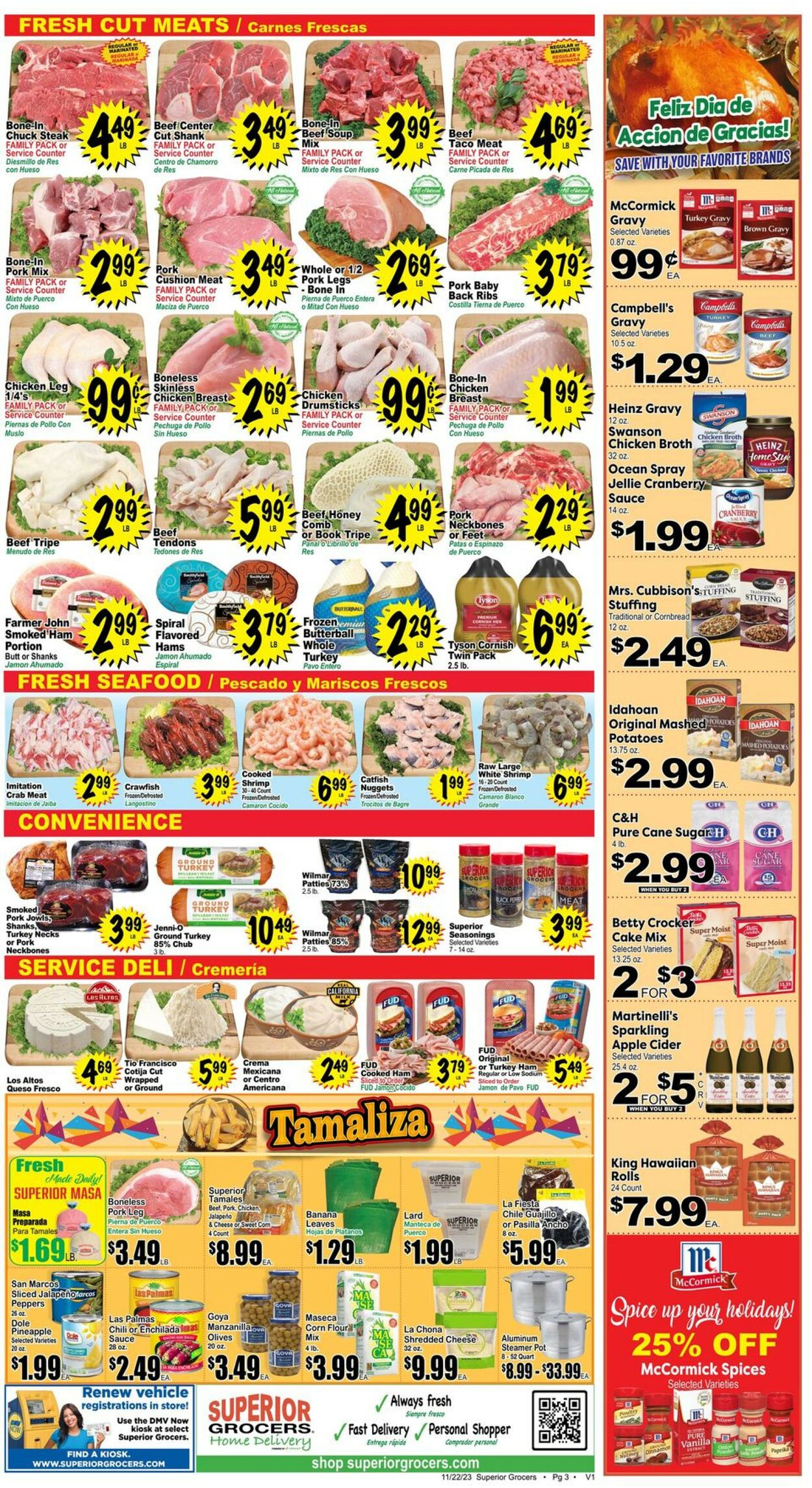 Catalogue Superior Grocers from 11/22/2023