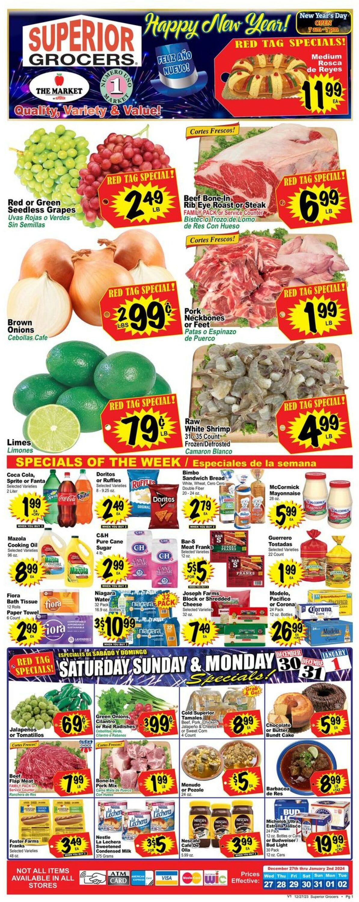 Catalogue Superior Grocers from 12/27/2023