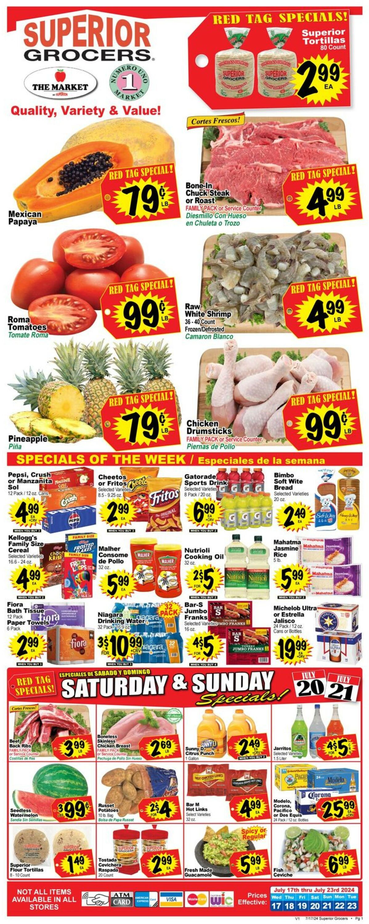 Catalogue Superior Grocers from 07/17/2024