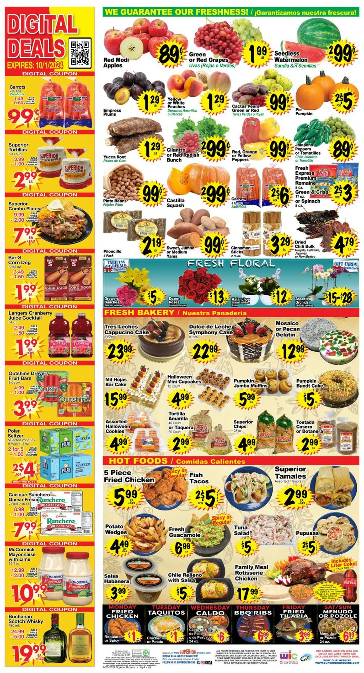 Catalogue Superior Grocers from 09/25/2024