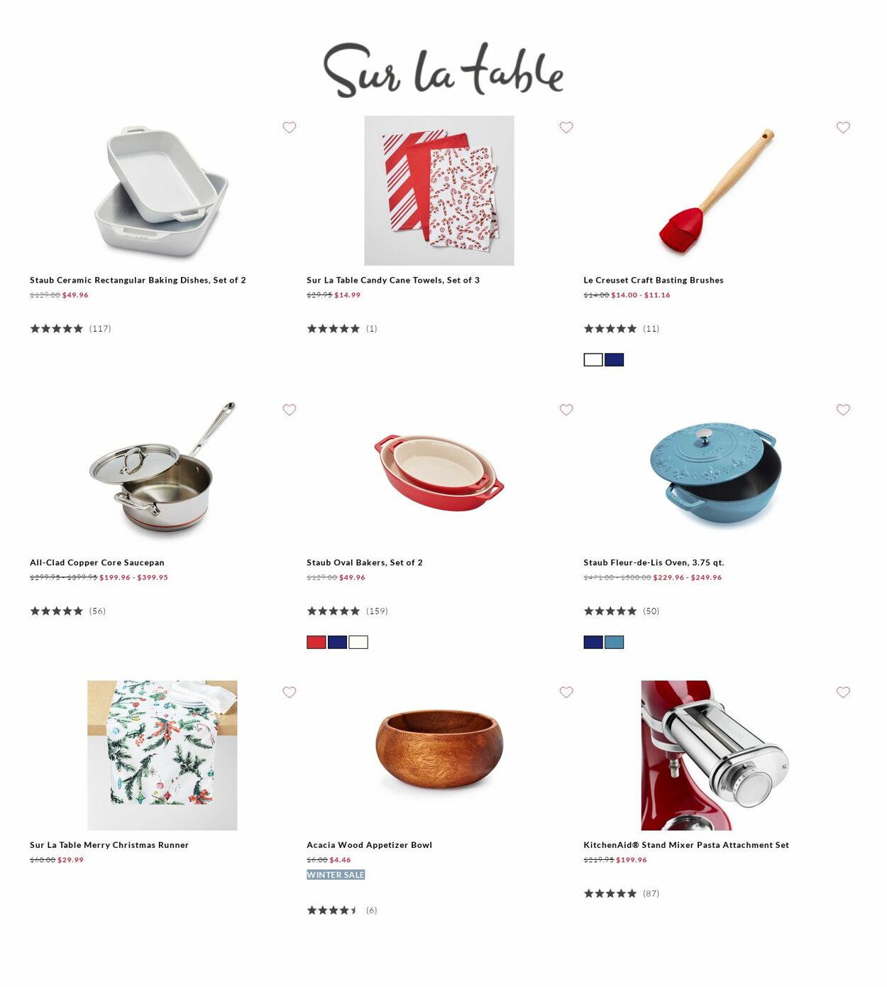 Catalogue Sur La Table from 01/12/2023