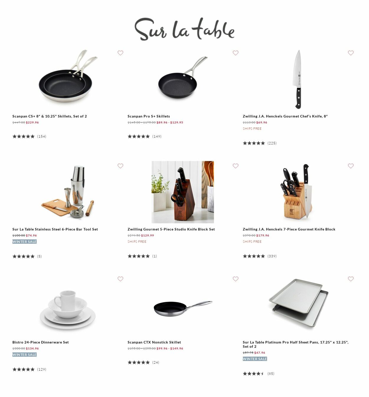 Catalogue Sur La Table from 01/12/2023