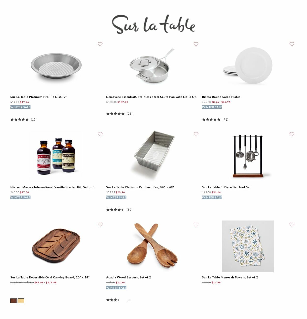 Catalogue Sur La Table from 01/12/2023