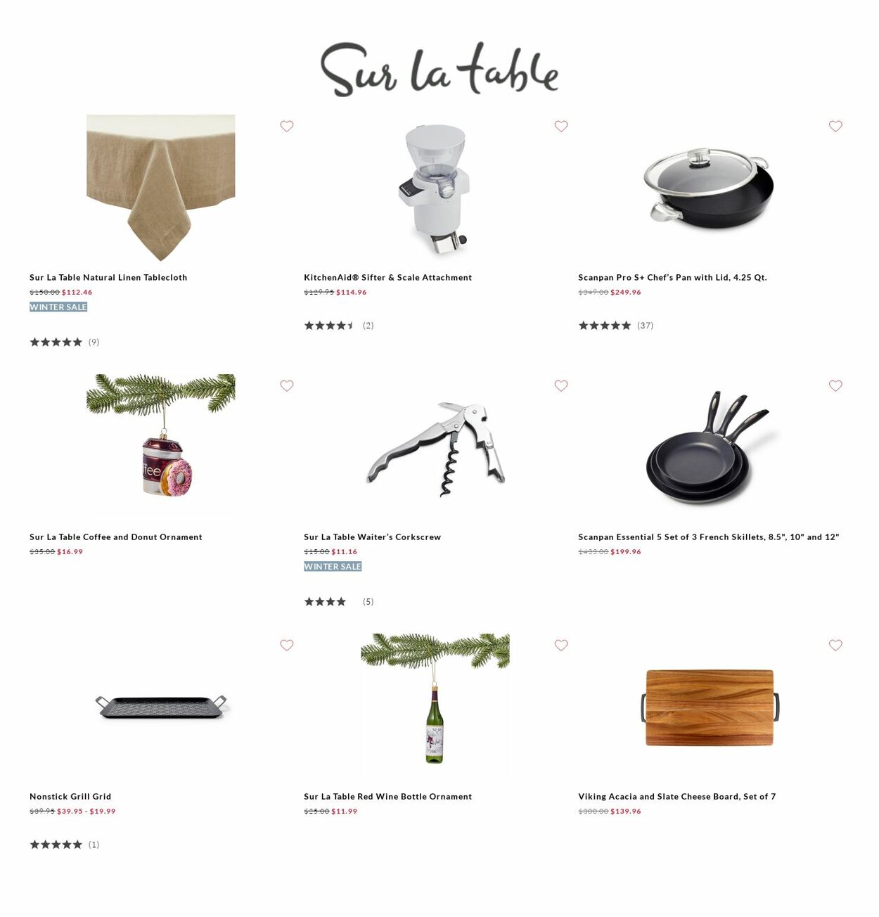 Catalogue Sur La Table from 01/12/2023