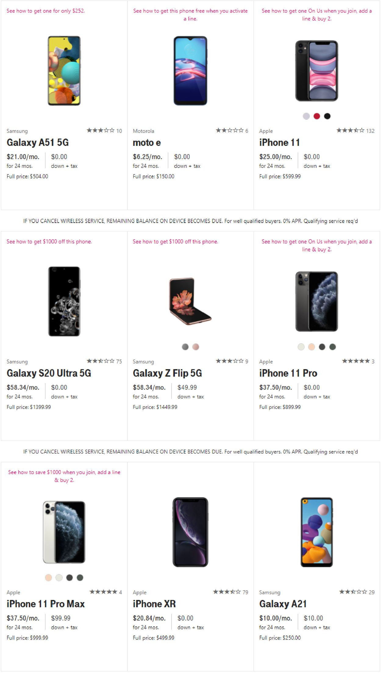 upcoming t mobile deals