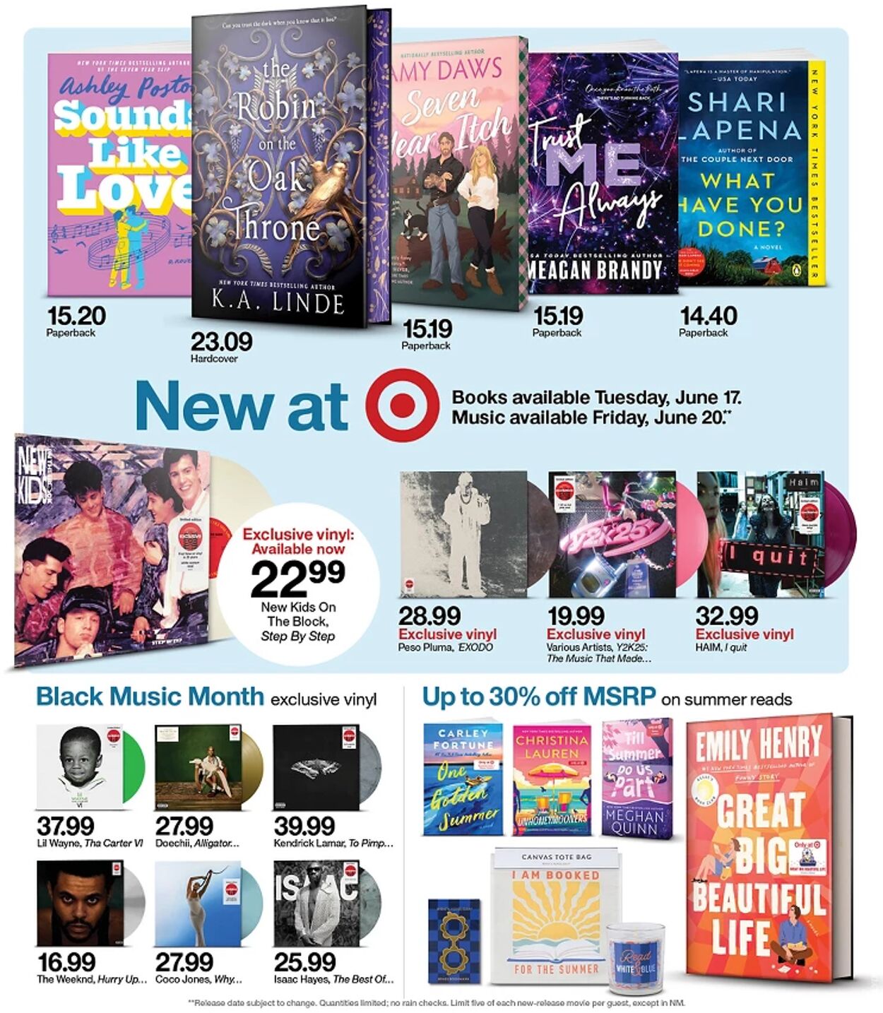 Catalogue Target from 06/15/2025