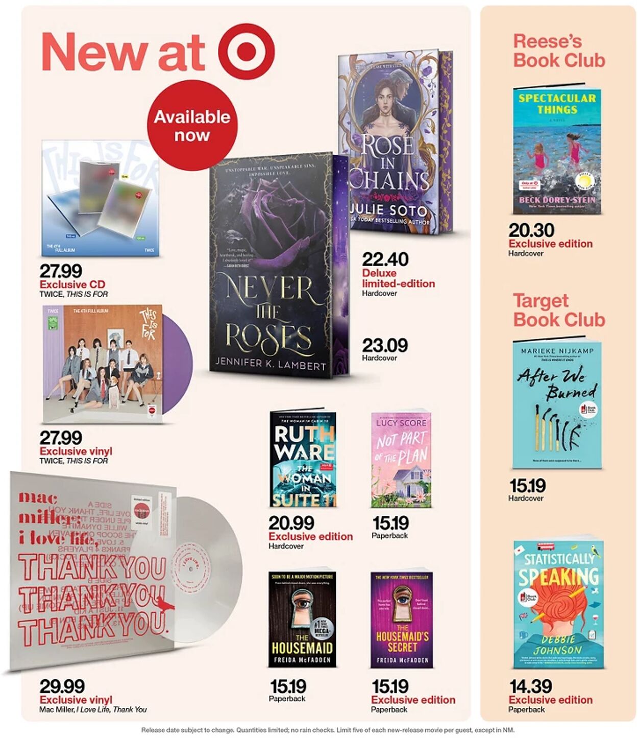 Catalogue Target from 07/13/2025