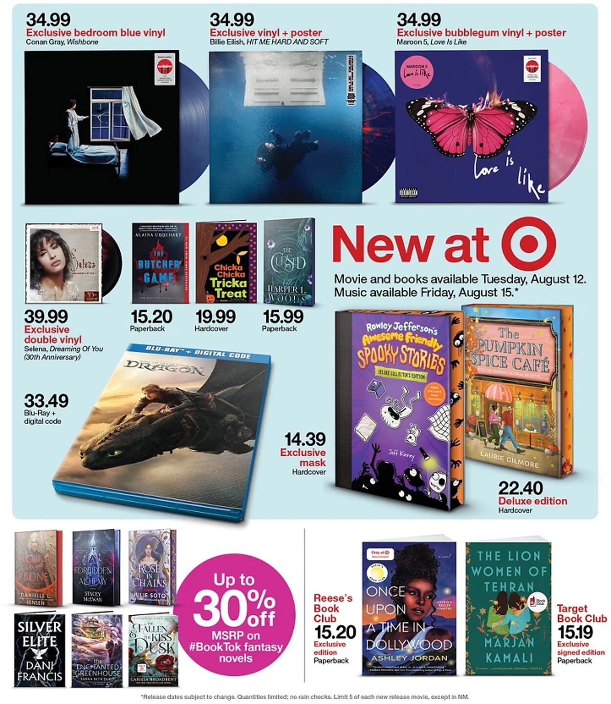 Catalogue Target from 08/10/2025