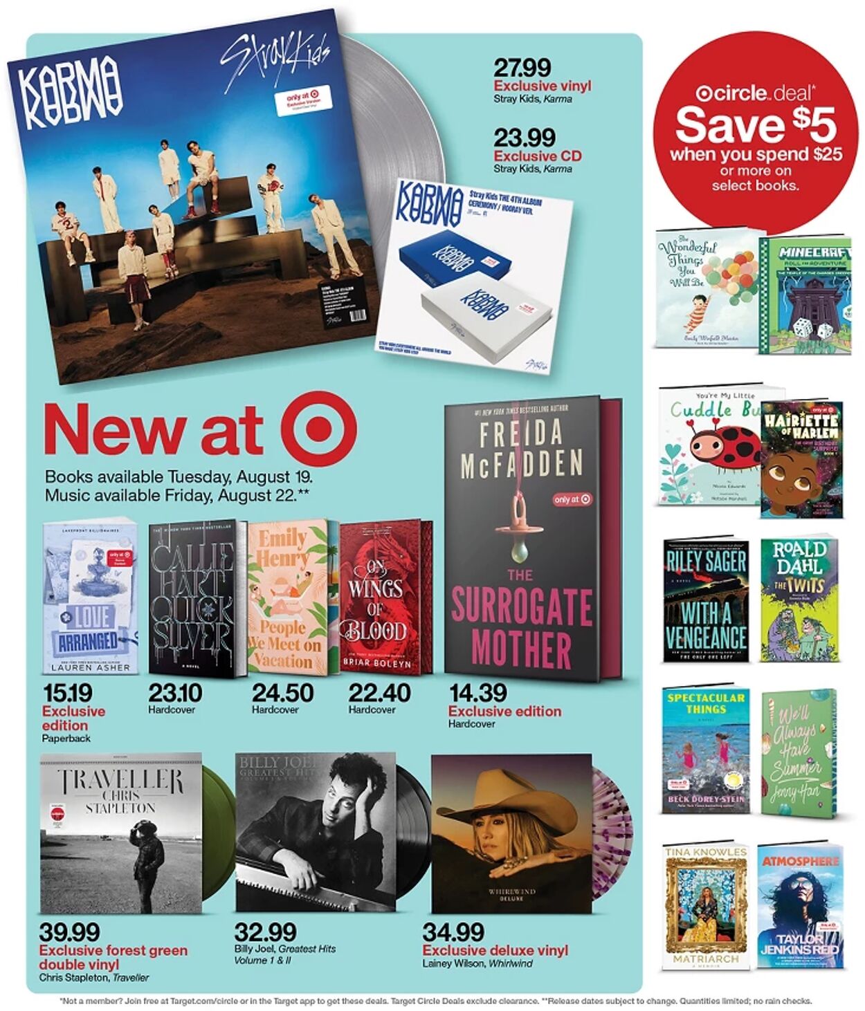 Catalogue Target from 08/17/2025