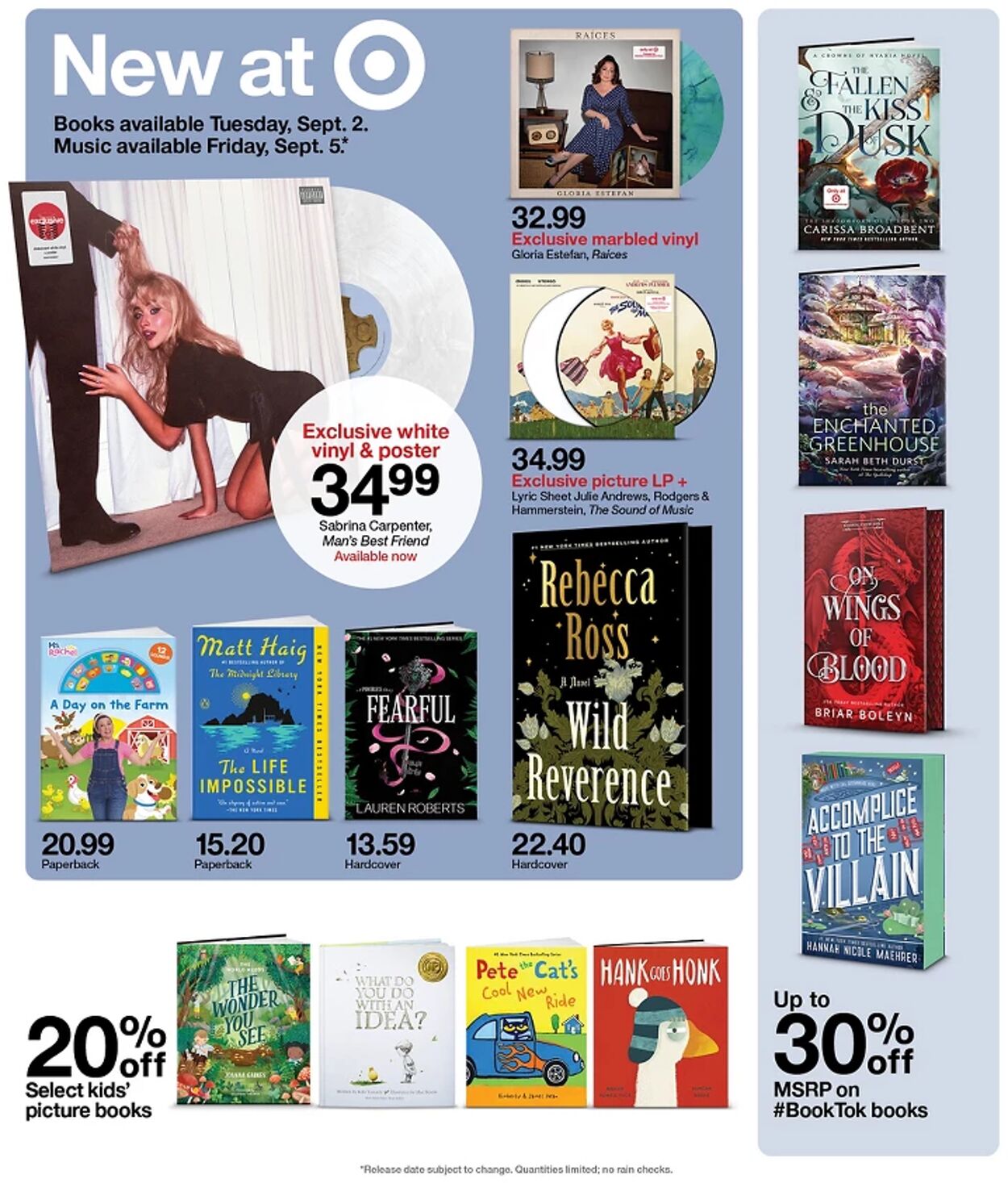 Catalogue Target from 08/31/2025