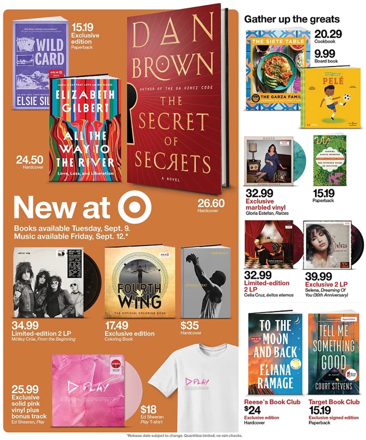 Catalogue Target from 09/07/2025