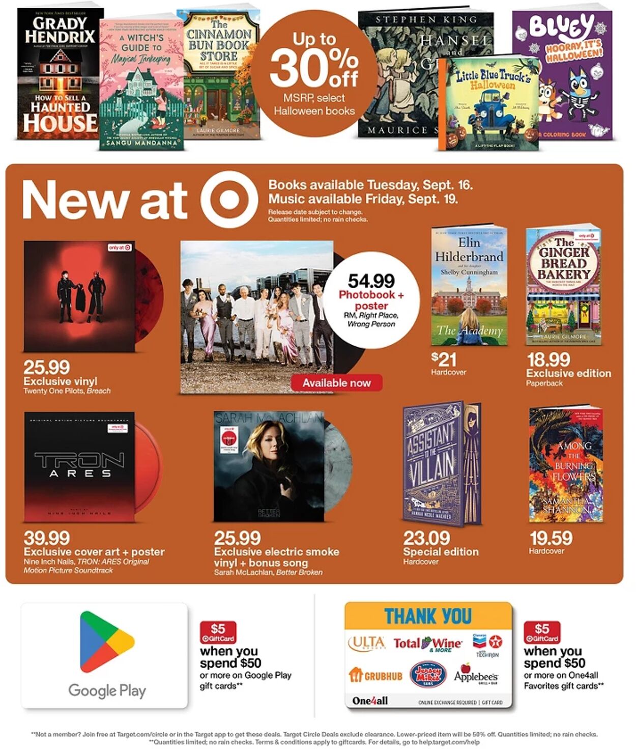 Catalogue Target from 09/14/2025