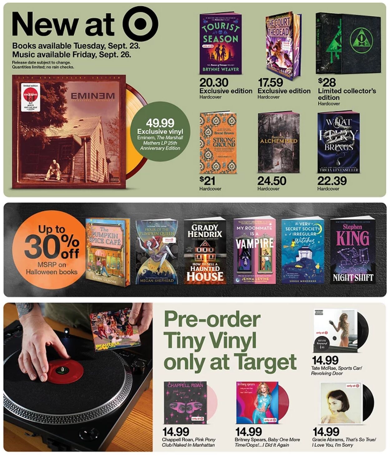 Catalogue Target from 09/21/2025
