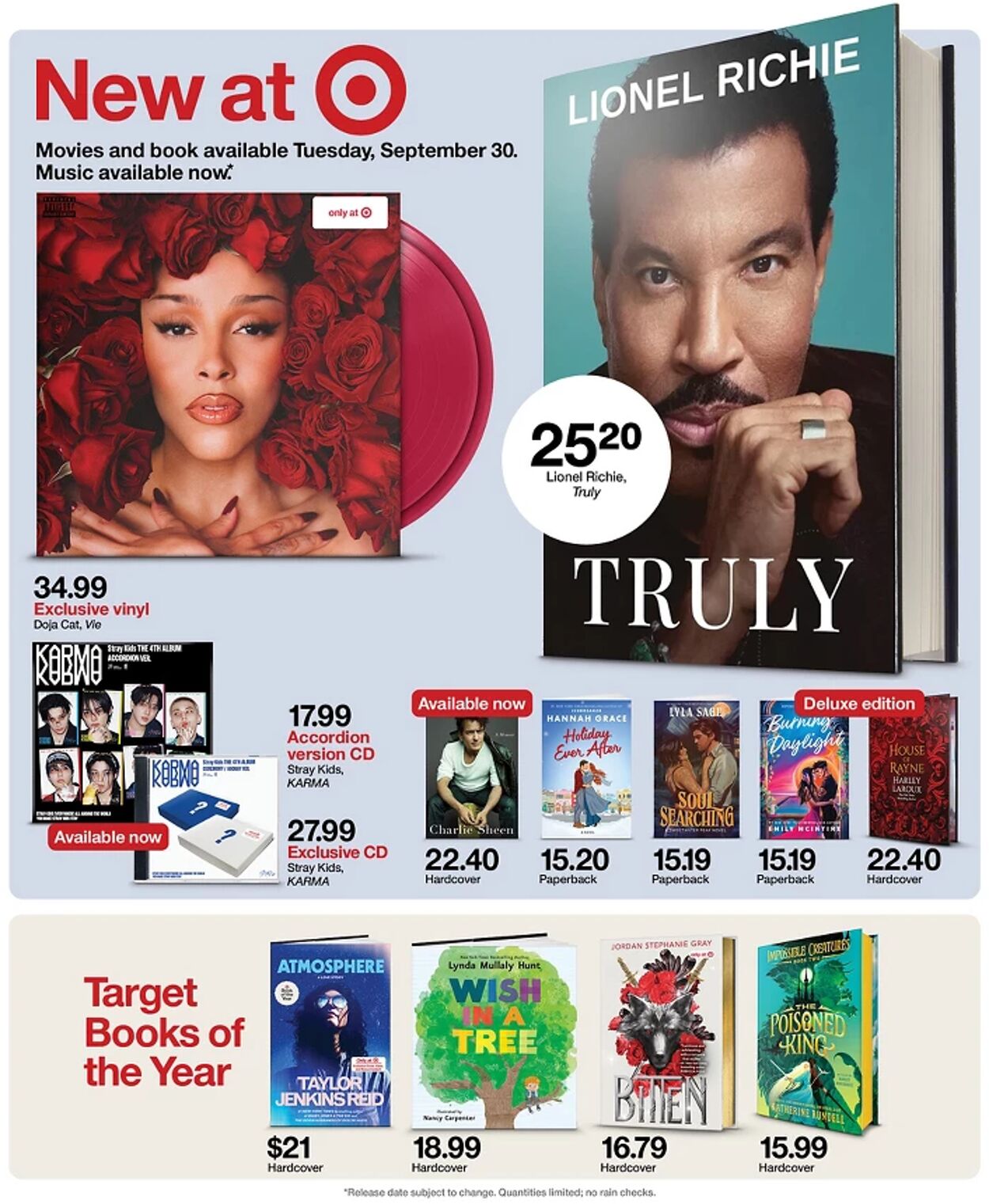 Catalogue Target from 09/28/2025
