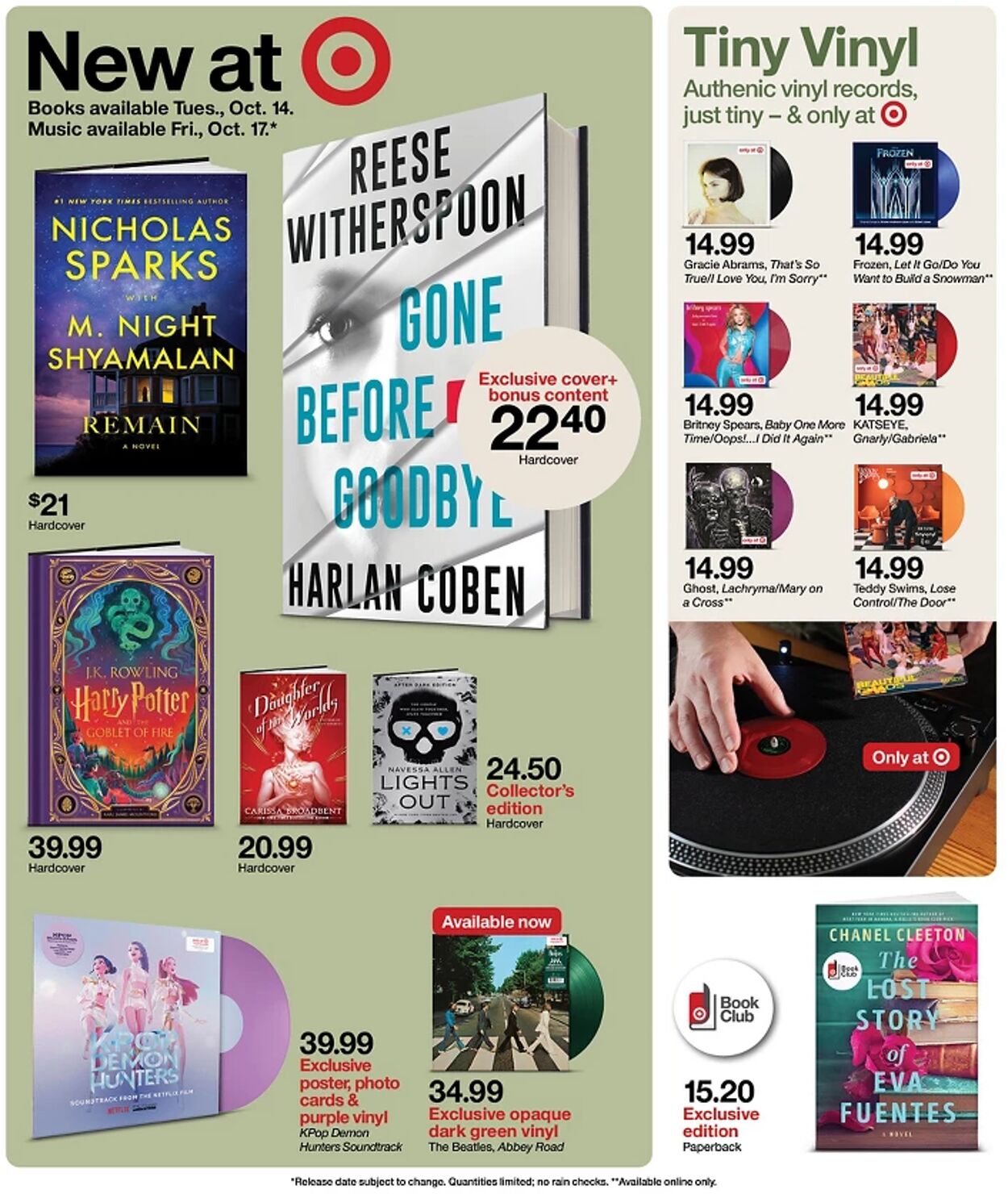 Catalogue Target from 10/12/2025