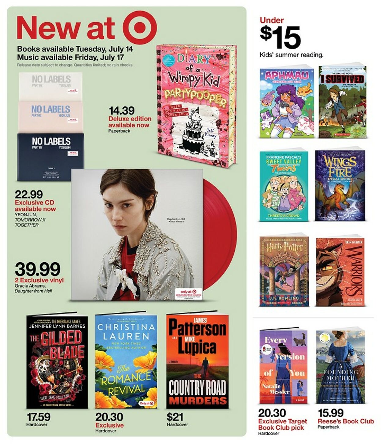 Catalogue Target from 07/12/2026