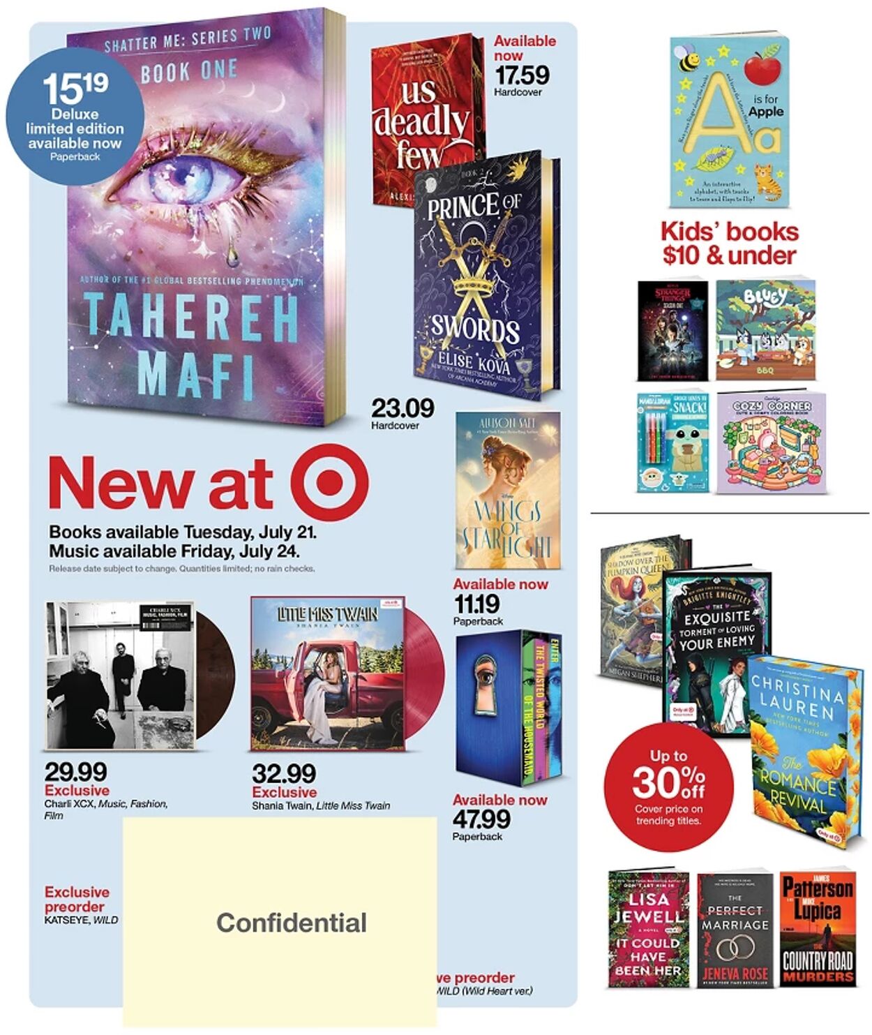Catalogue Target from 07/19/2026