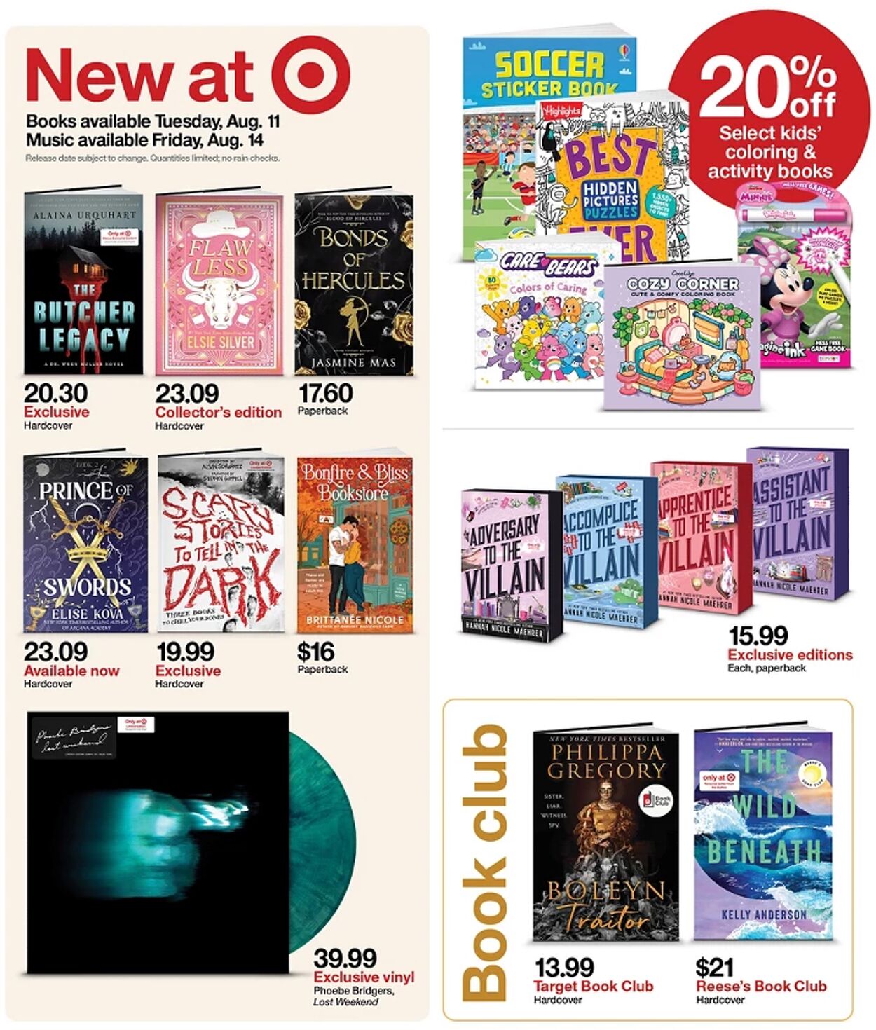 Catalogue Target from 08/09/2026