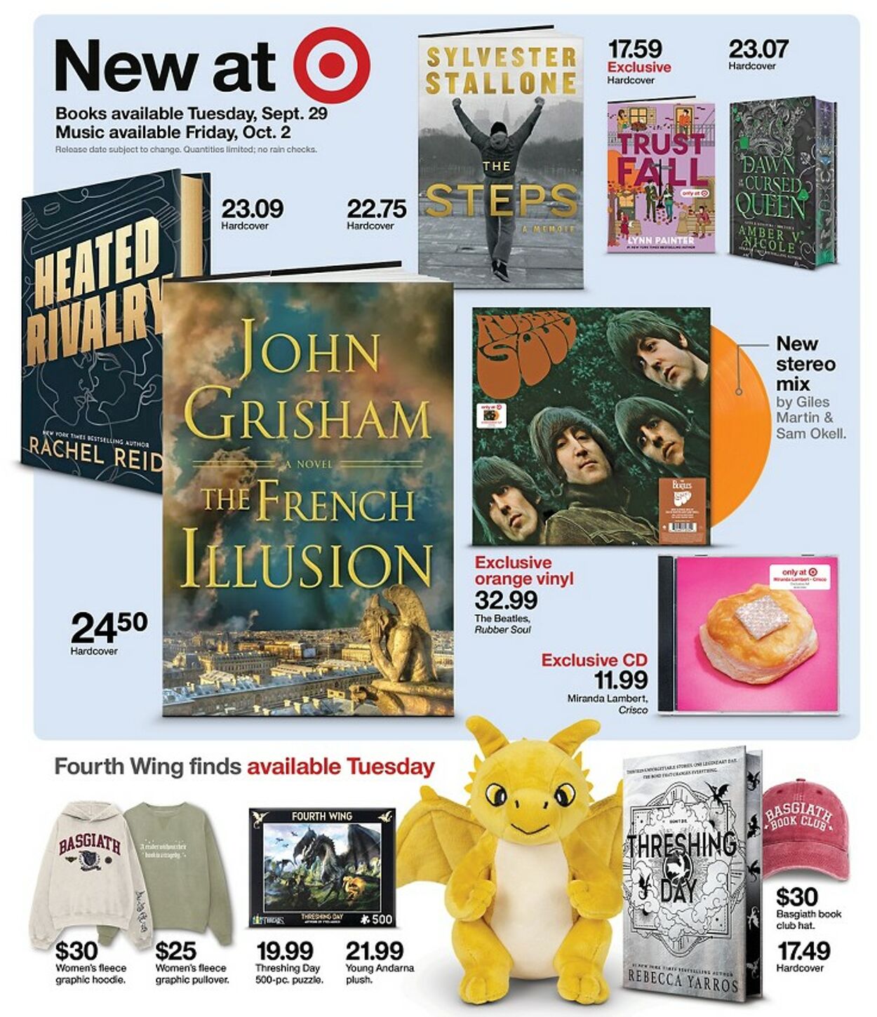Catalogue Target from 09/27/2026