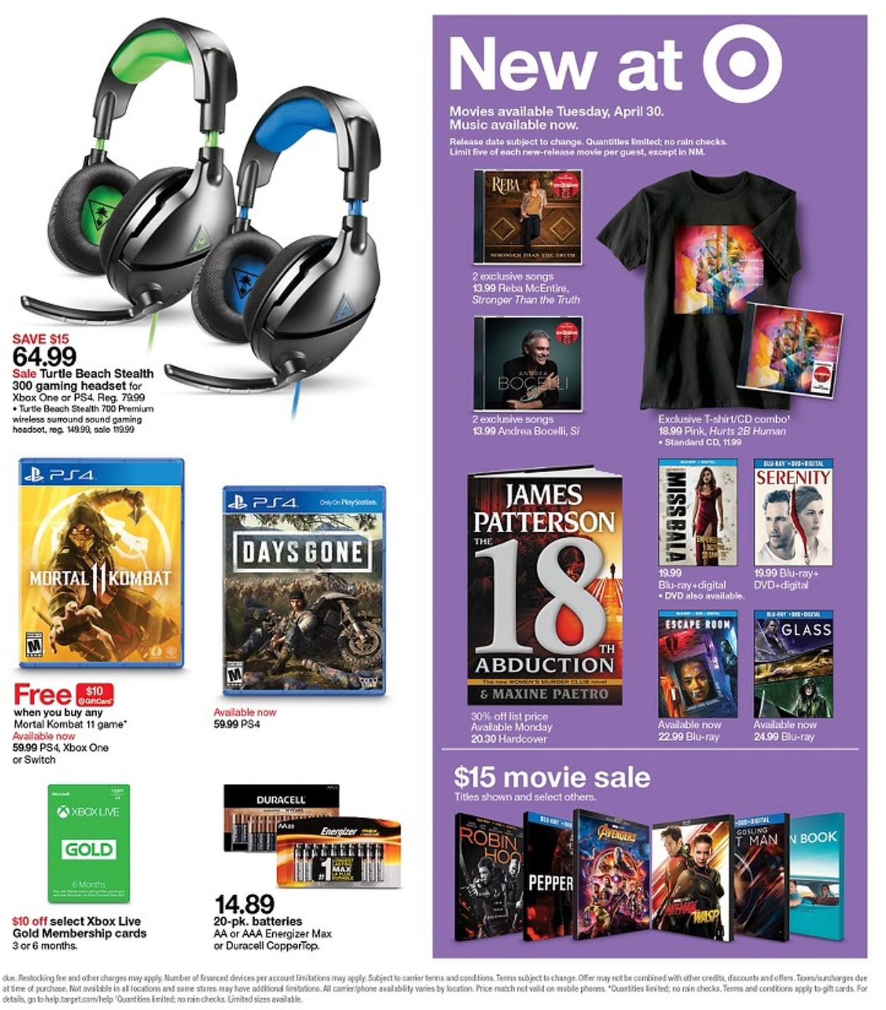 Catalogue Target from 04/28/2019