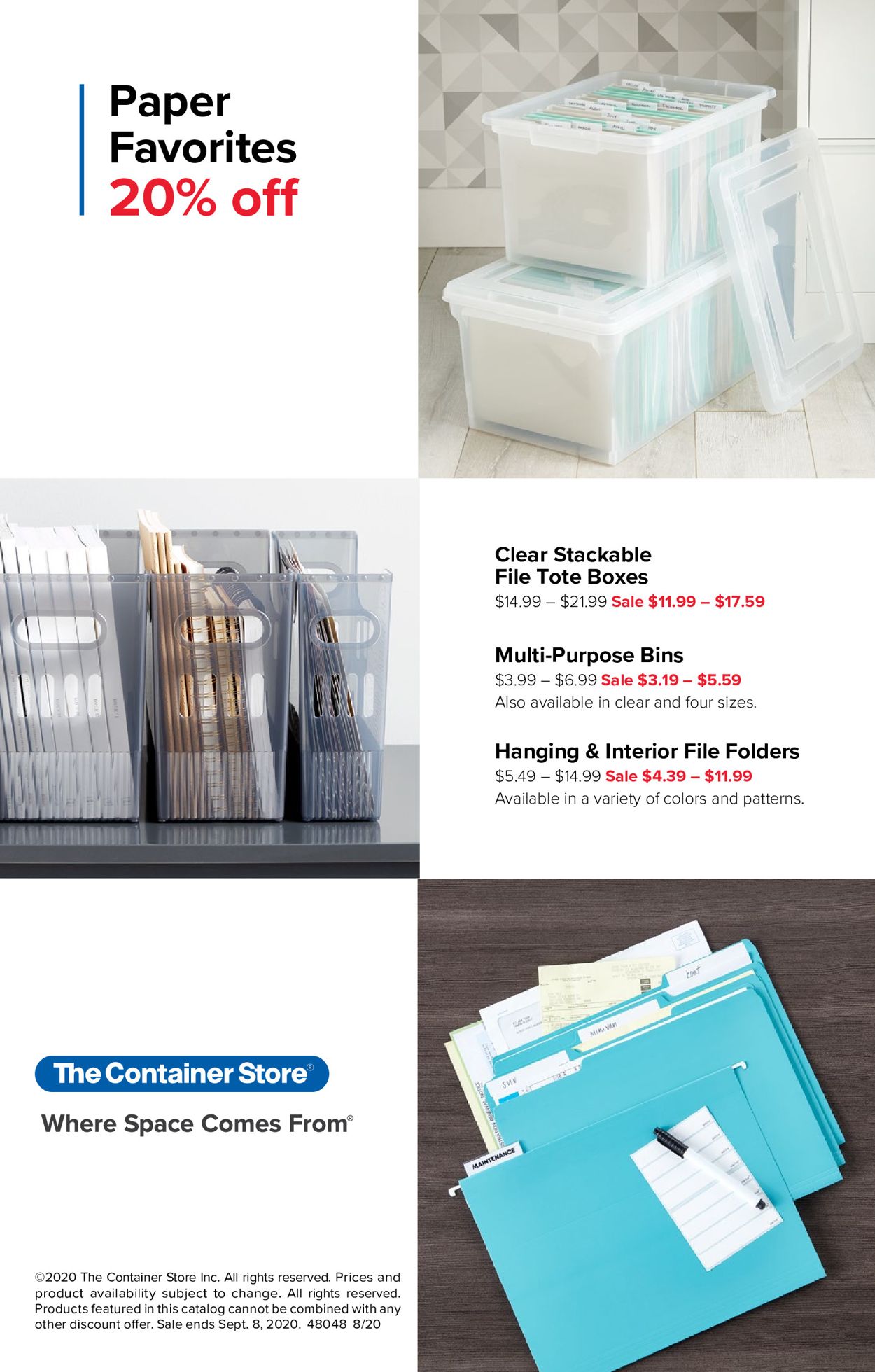 Catalogue The Container Store from 08/03/2020