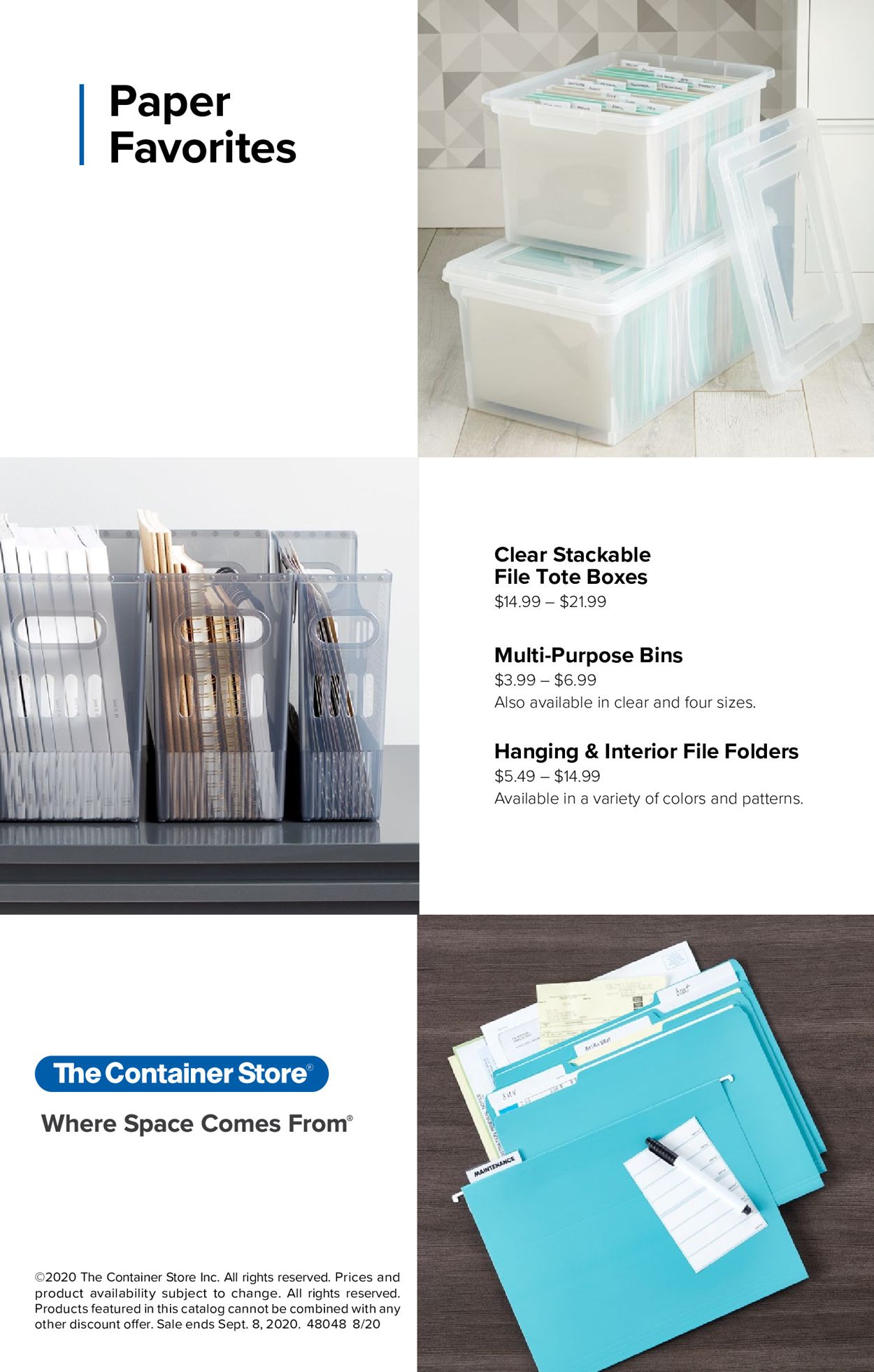 Catalogue The Container Store from 09/01/2020