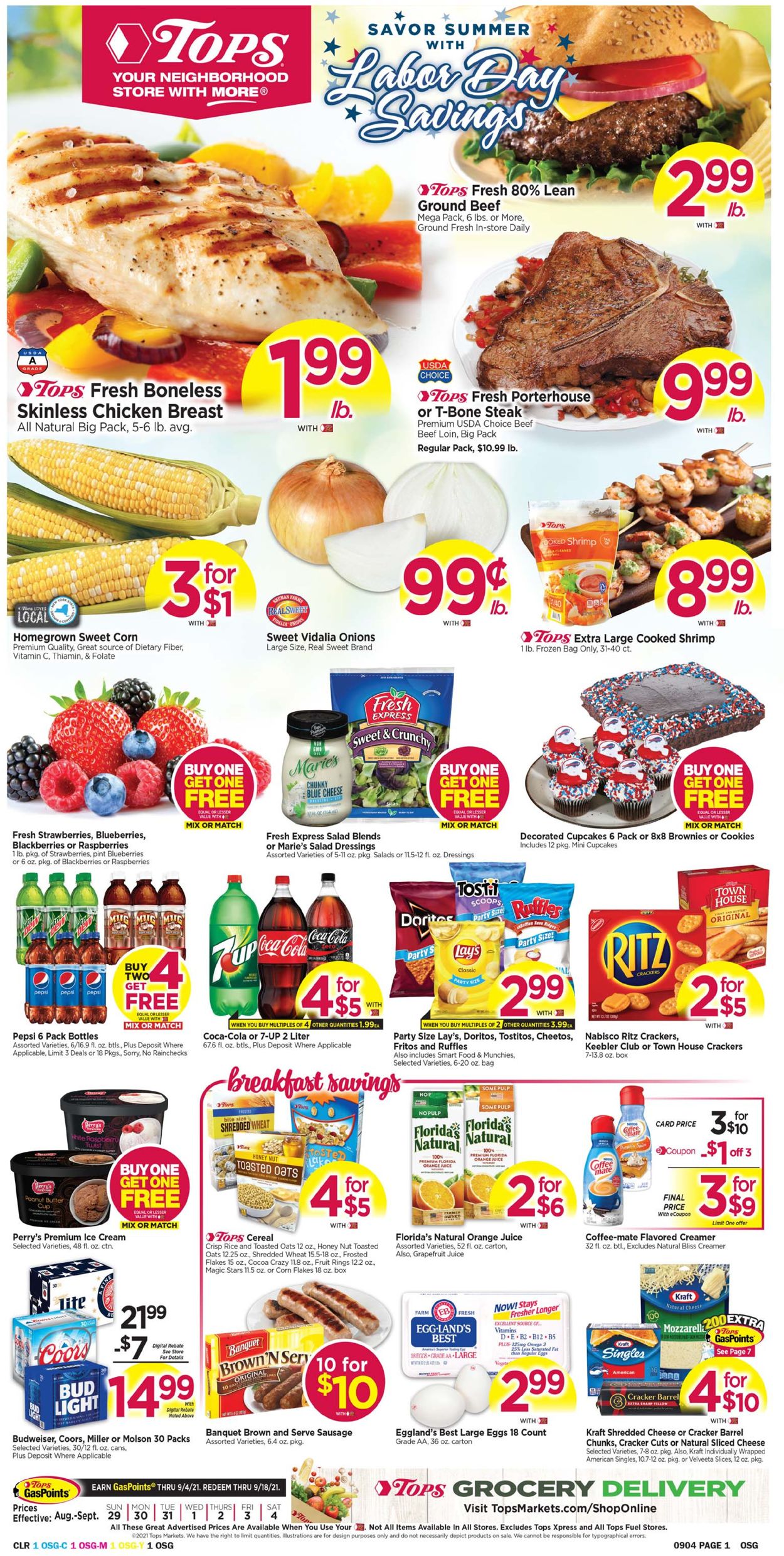 Tops Friendly Markets Current weekly ad 08/29 - 09/04/2021 - frequent ...