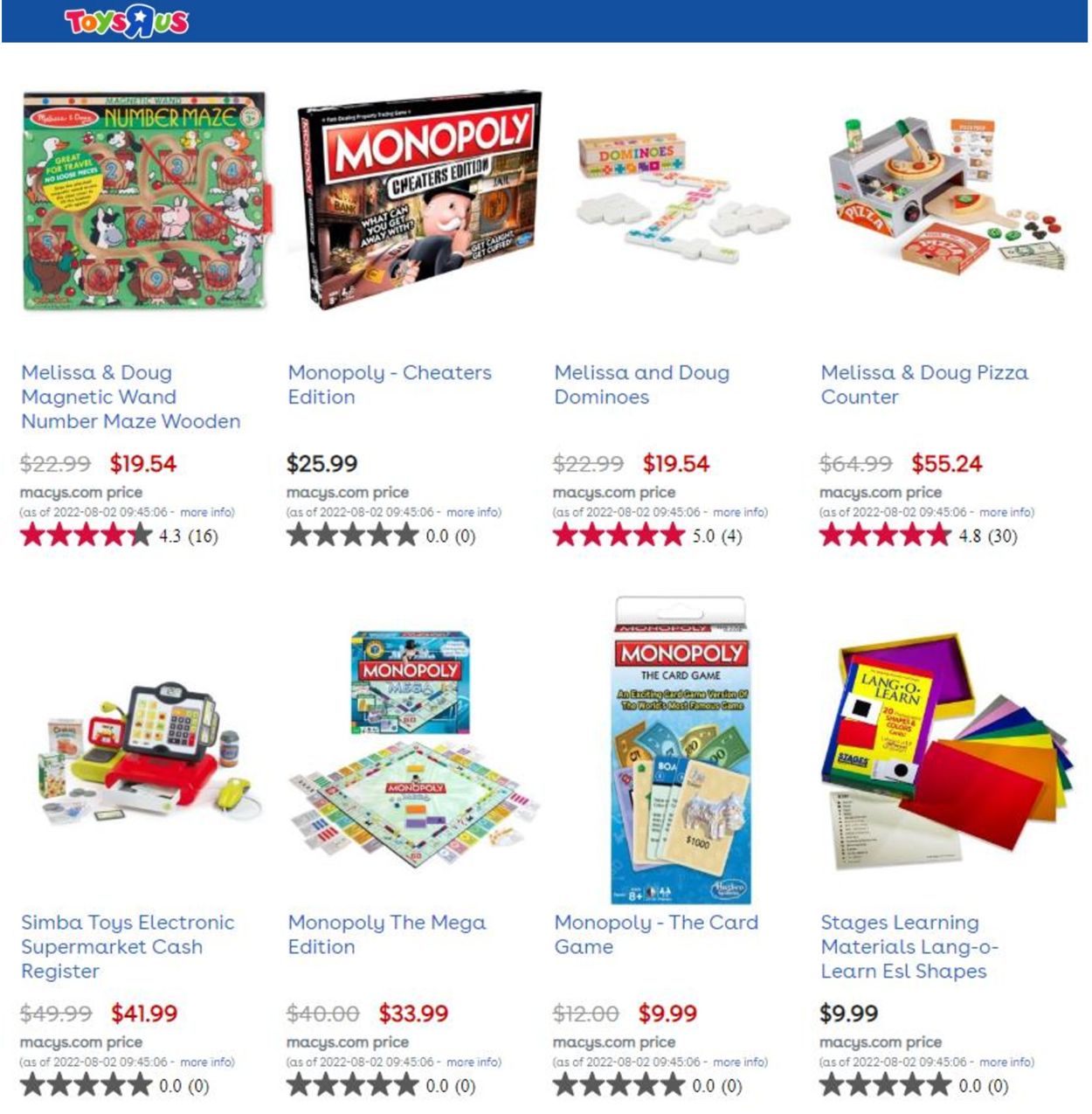 Catalogue Toys''R''Us from 08/04/2022