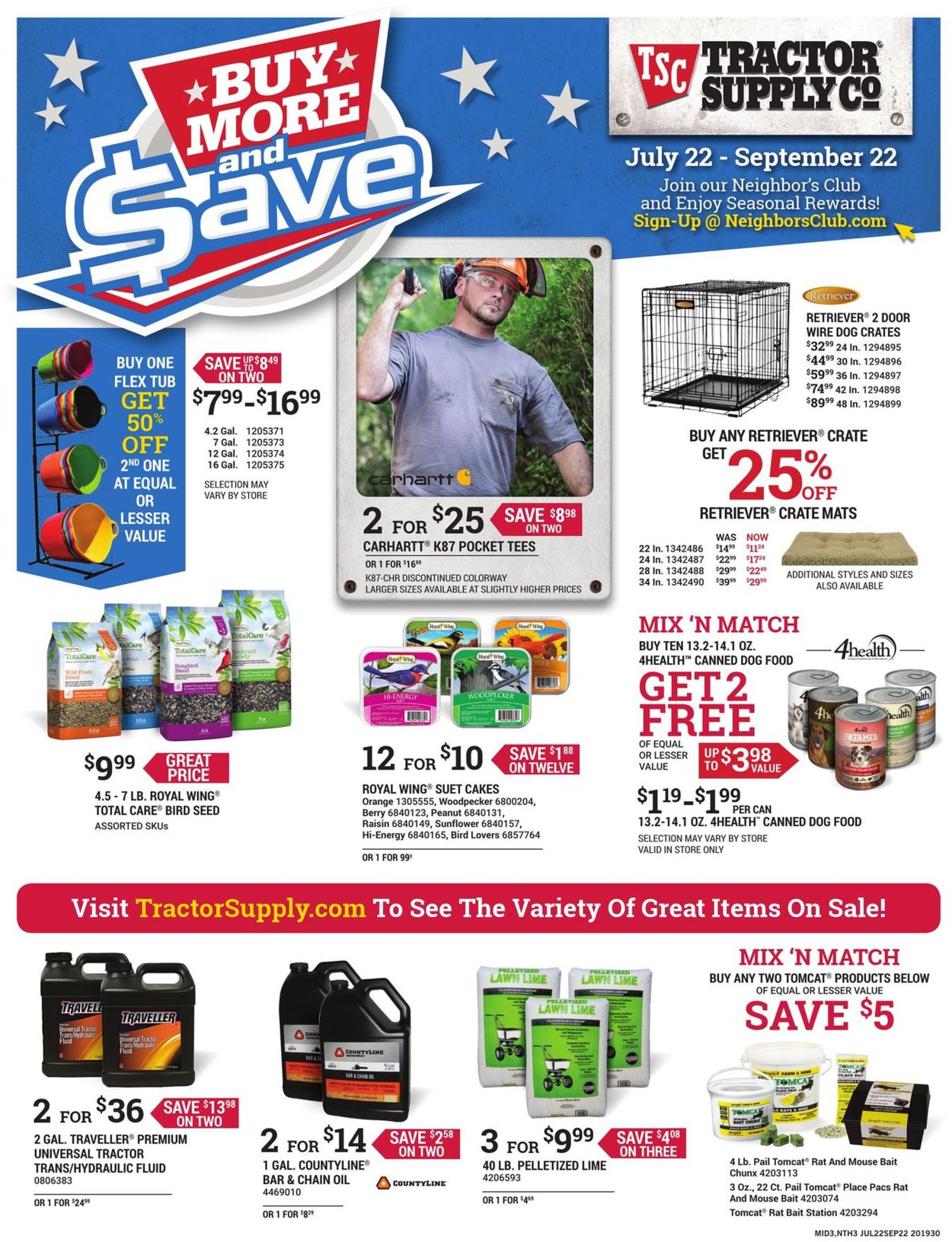 Catalogue Tractor Supply from 07/22/2019