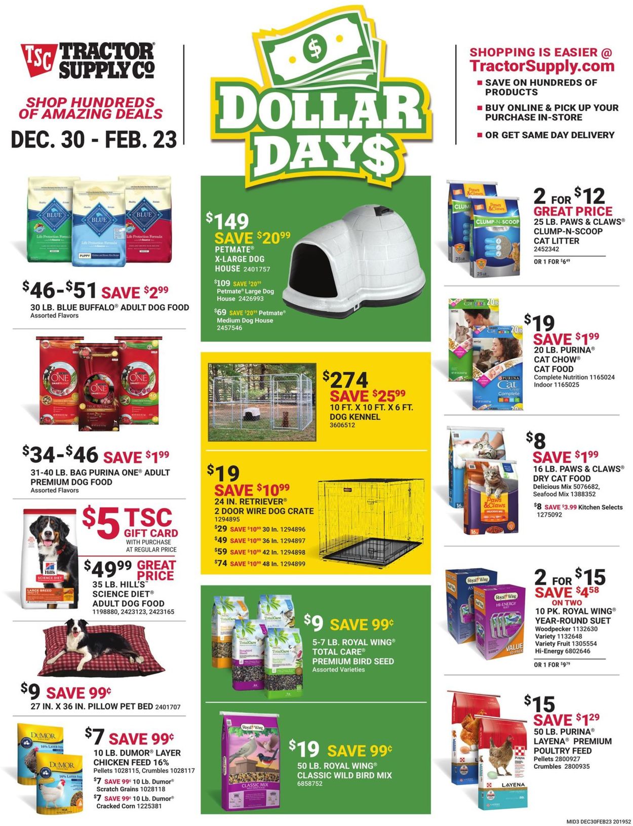 Catalogue Tractor Supply from 12/30/2019
