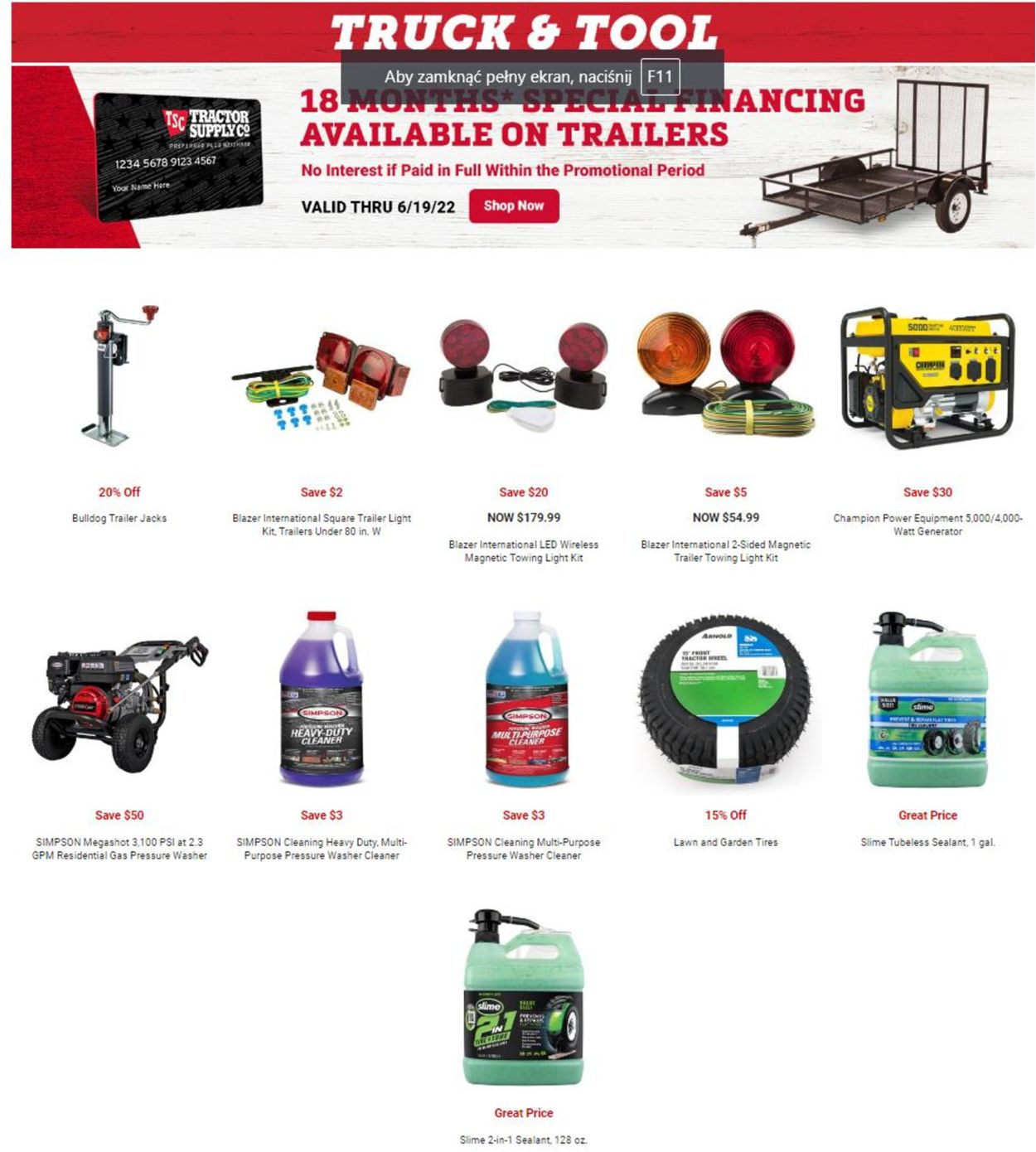 Catalogue Tractor Supply from 05/31/2022