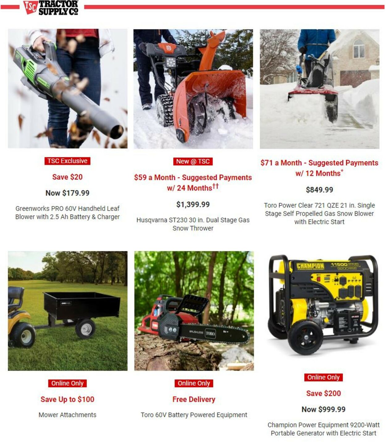Catalogue Tractor Supply from 09/20/2022