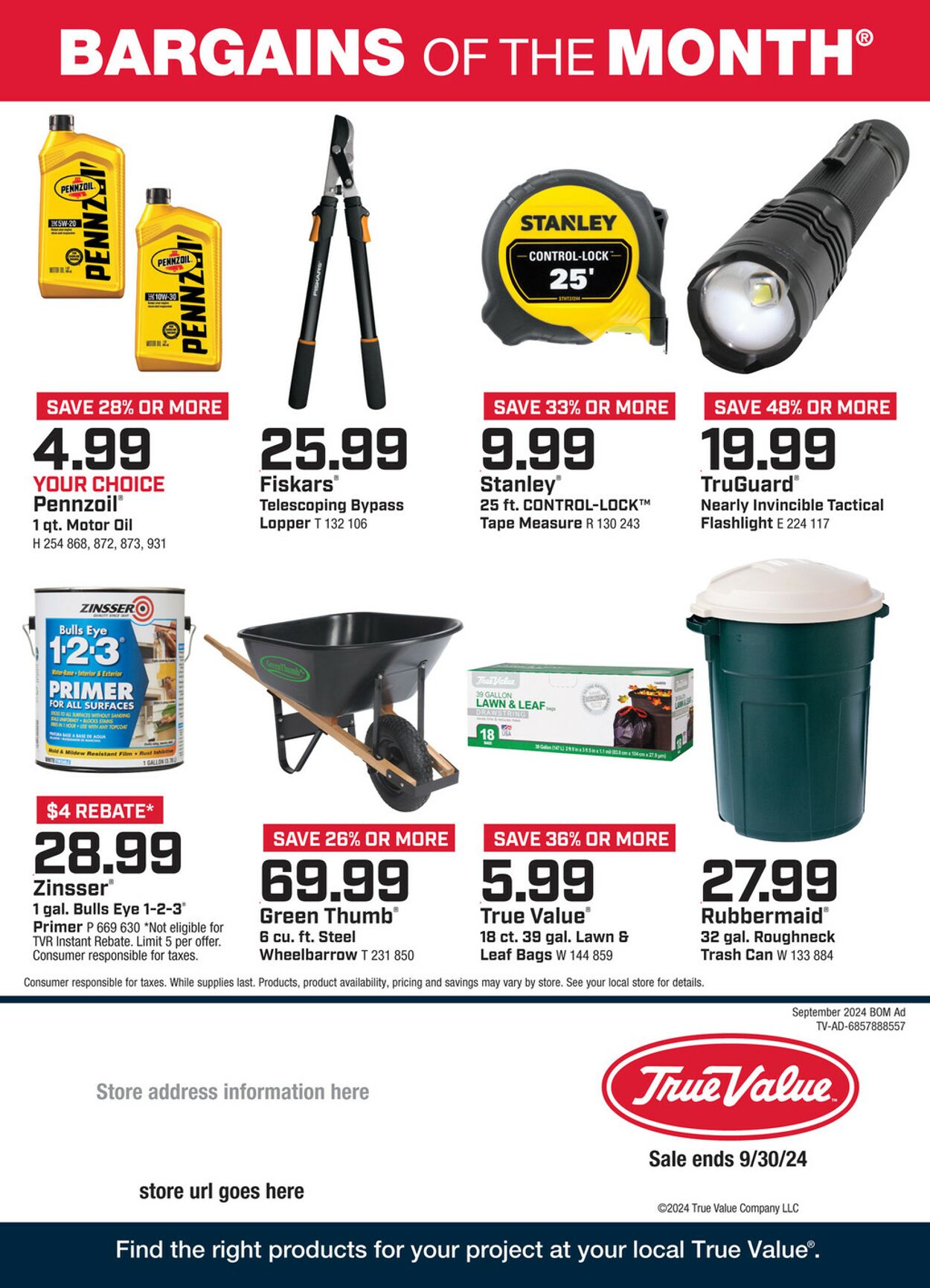 Catalogue True Value Hardware from 09/01/2024