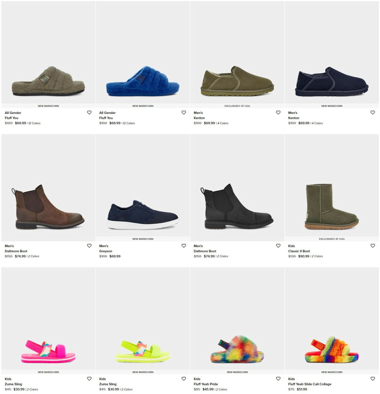 Catalogue UGG from 09/09/2022