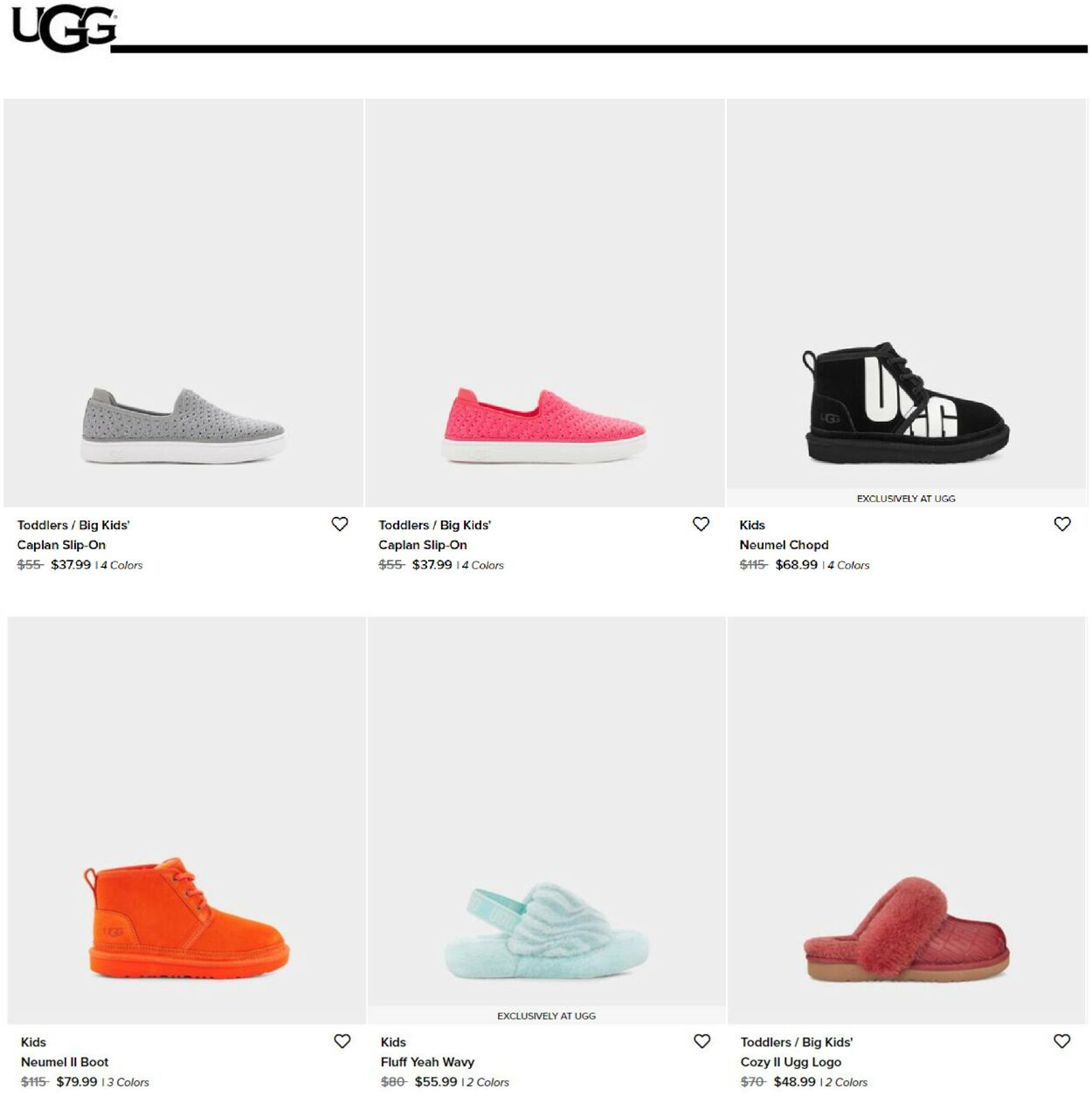 Catalogue UGG from 09/24/2022